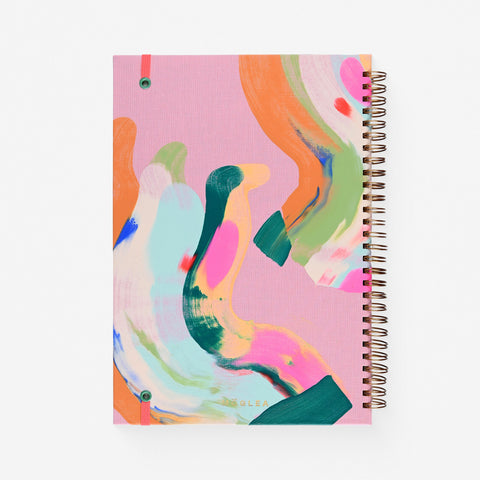 Moglea Palmita Hand-Painted Cloth-Covered Composition Notebook B5 