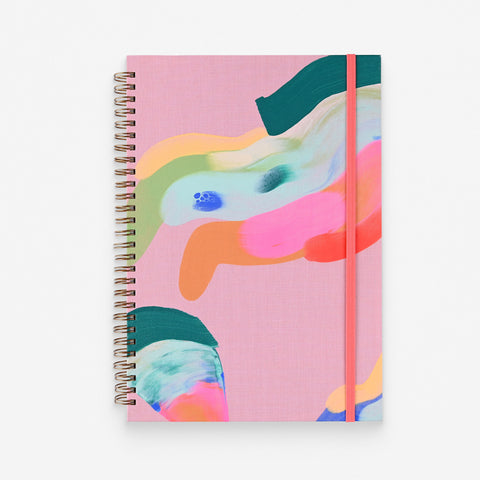 Moglea Palmita Hand-Painted Cloth-Covered Composition Notebook B5 