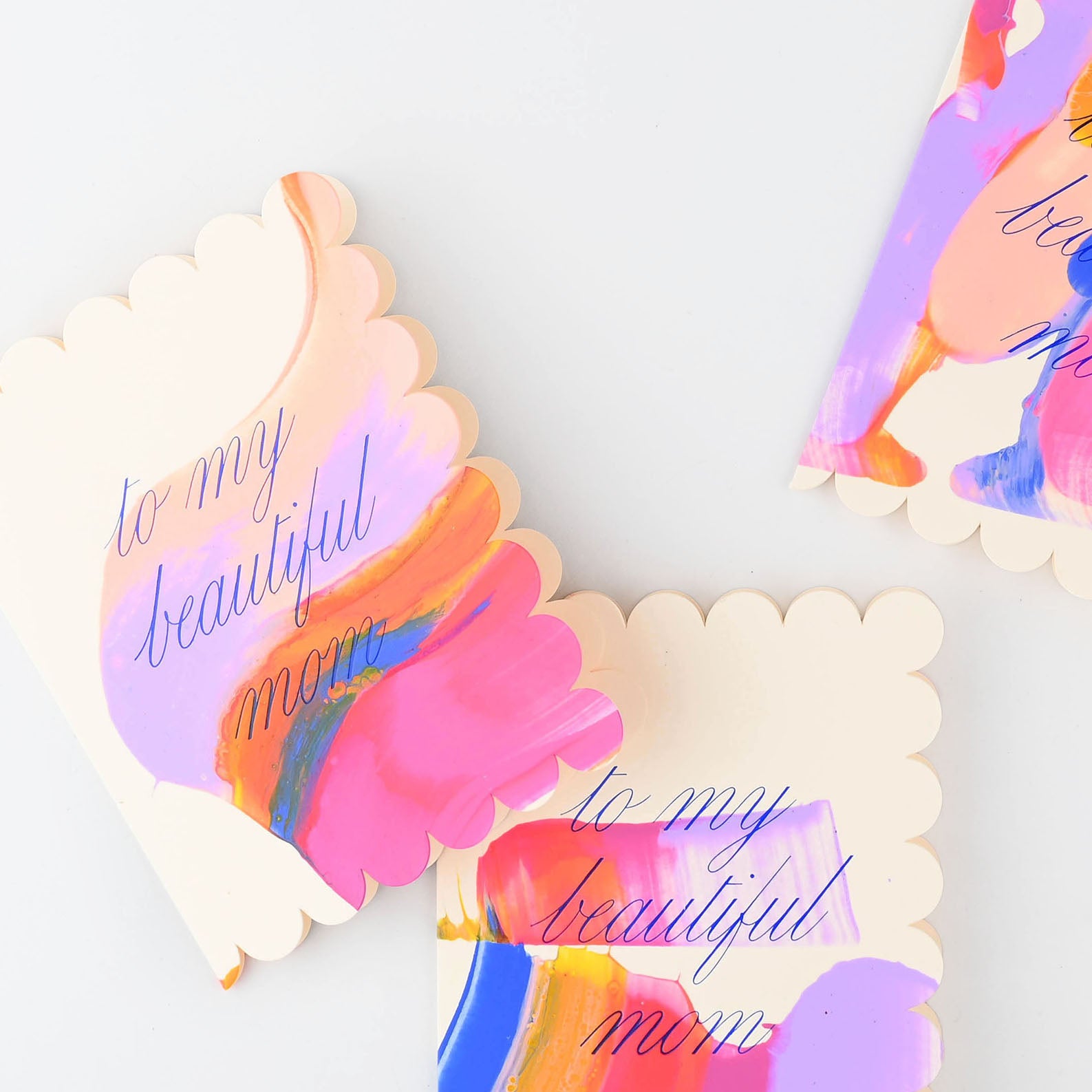 Moglea Plumeria Hand-Painted Mother's Day Card