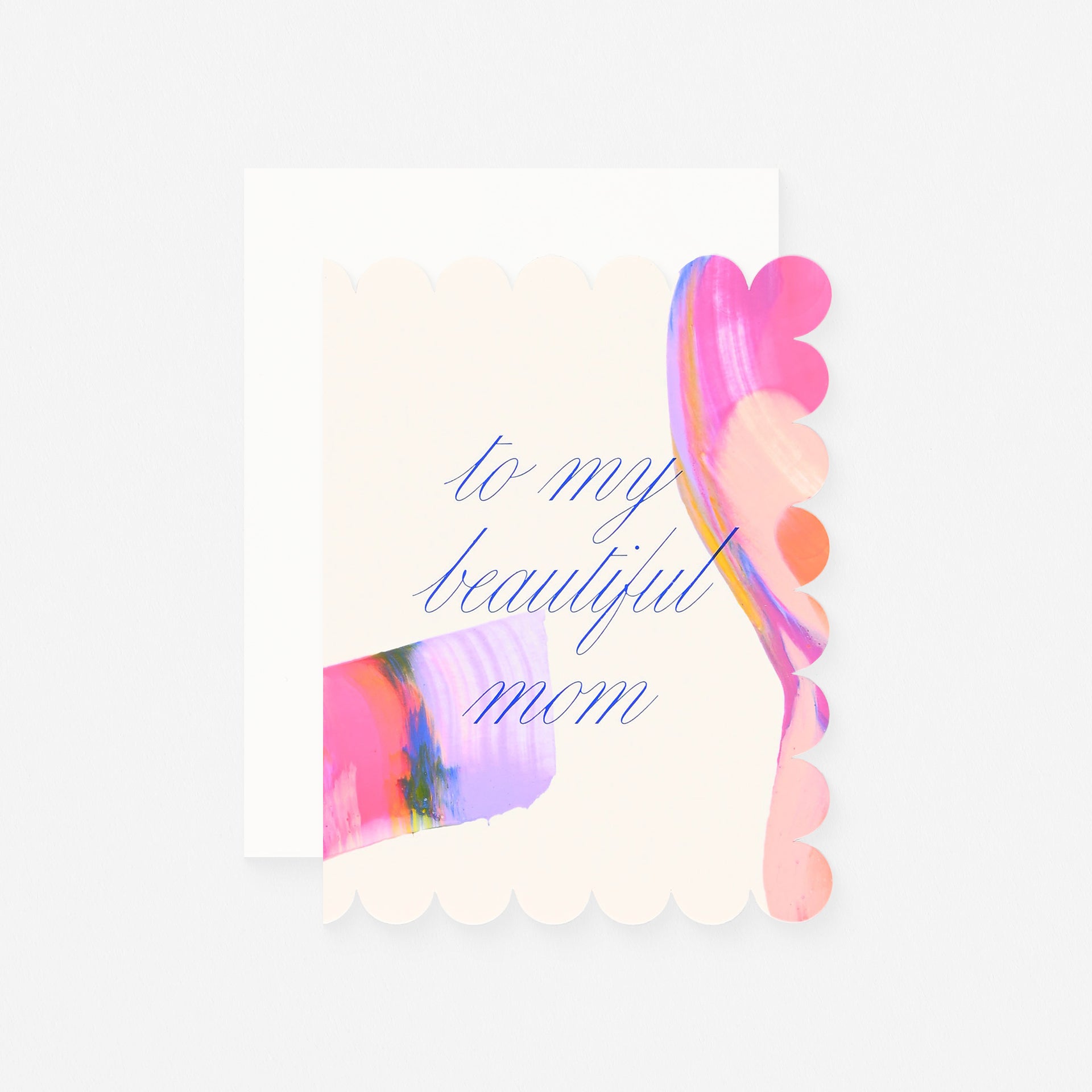 Moglea Plumeria Hand-Painted Mother's Day Card