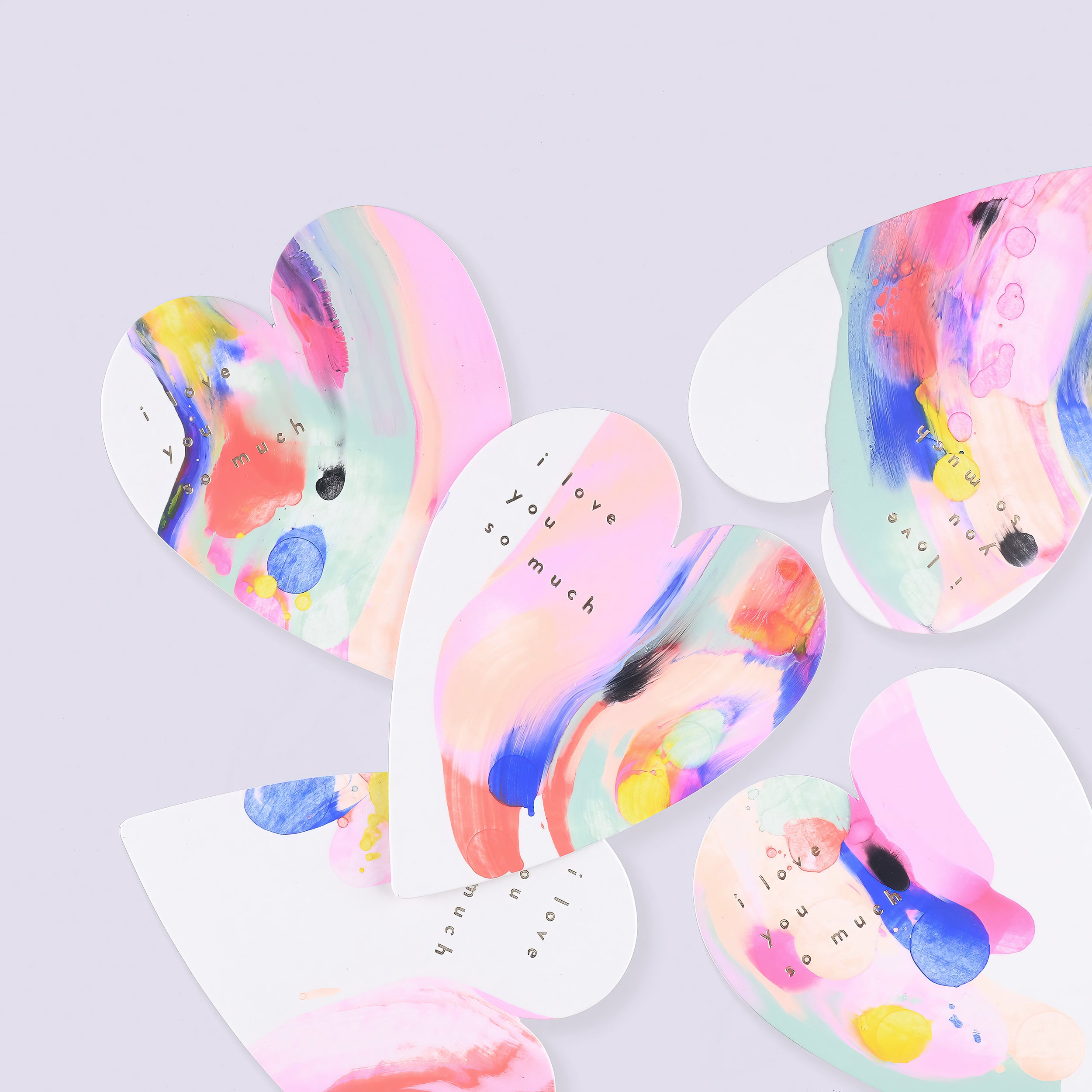Moglea Rainbow Heart Die-Cut Greeting Card