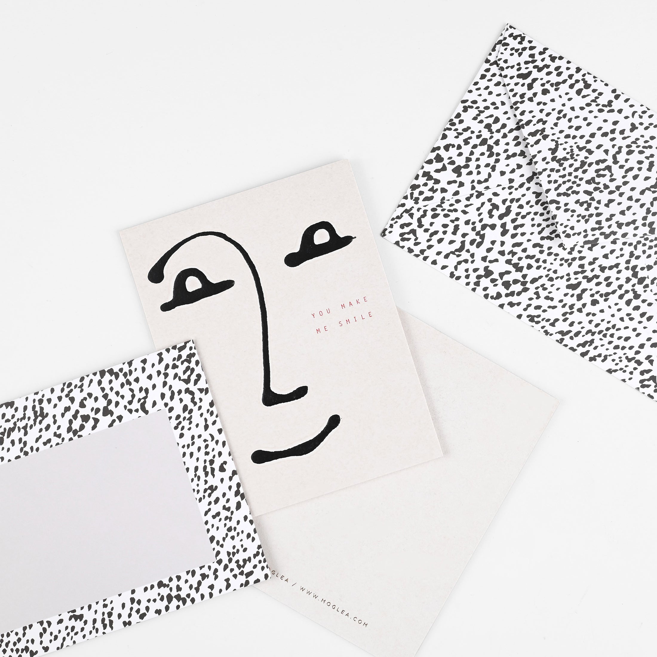 Moglea The Smile Hand-Painted Greeting Card