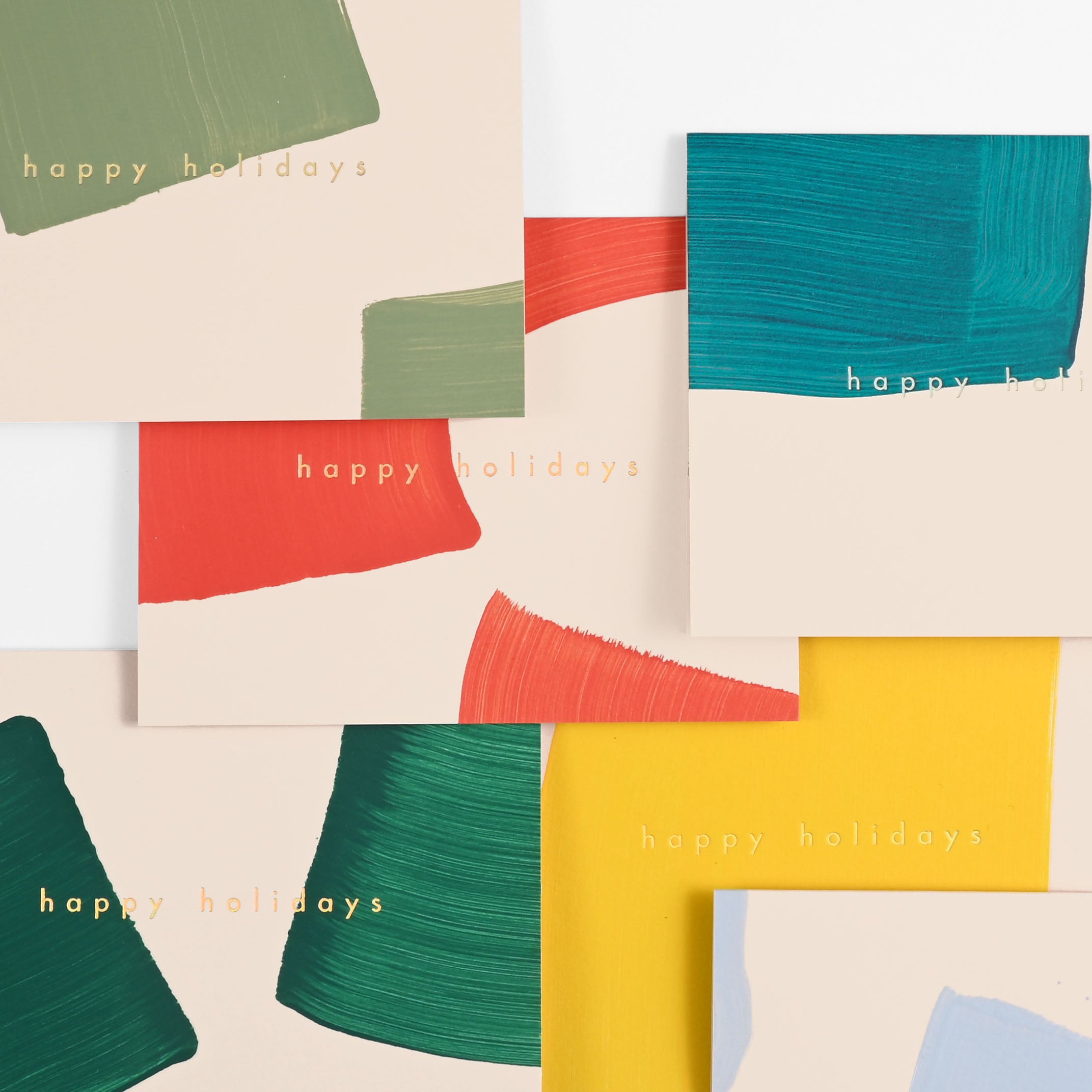 Moglea Holiday Shape Hand-Painted Cards Boxed