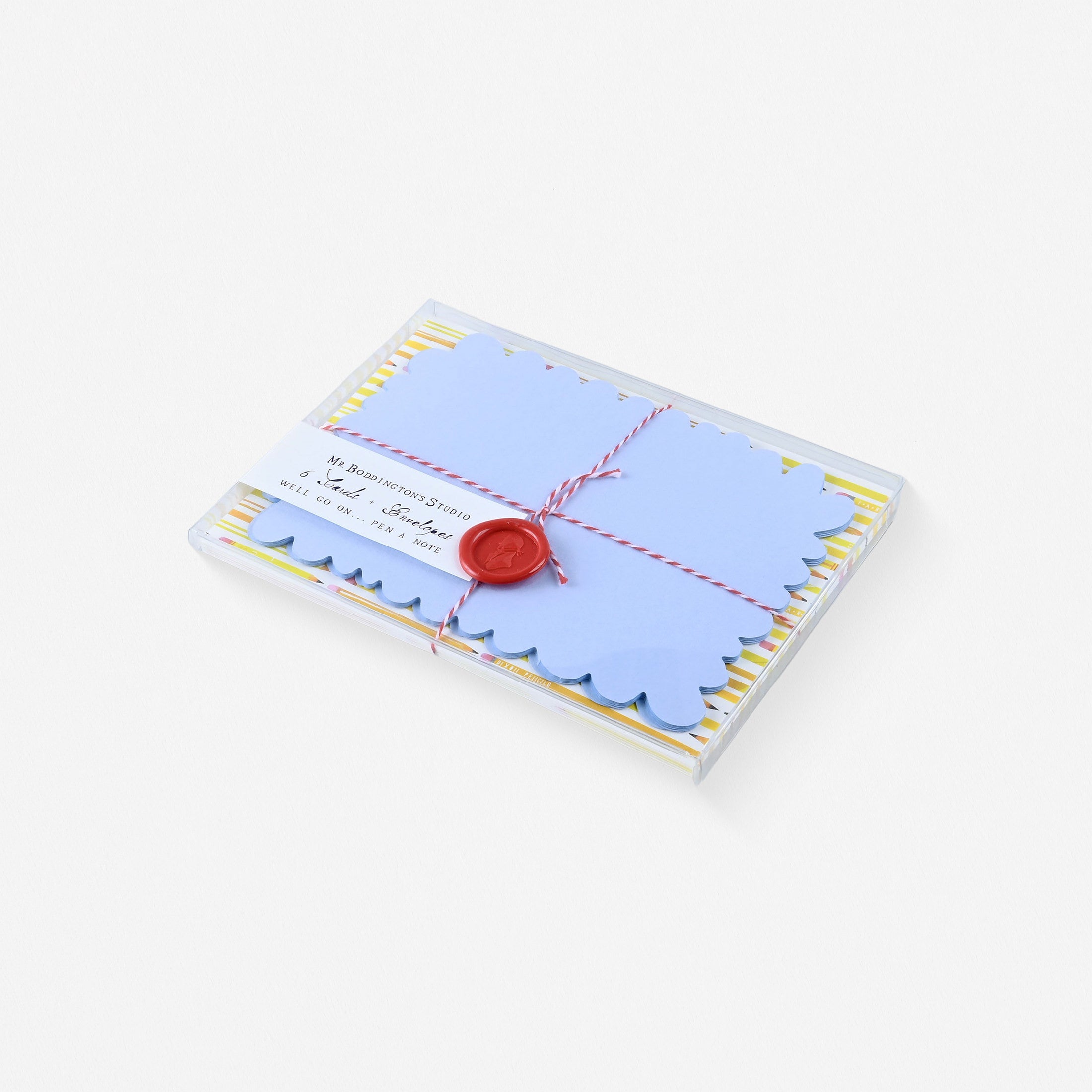 Mr. Boddington's Studio Pencil Pattern Die-Cut Flat Note Cards Boxed
