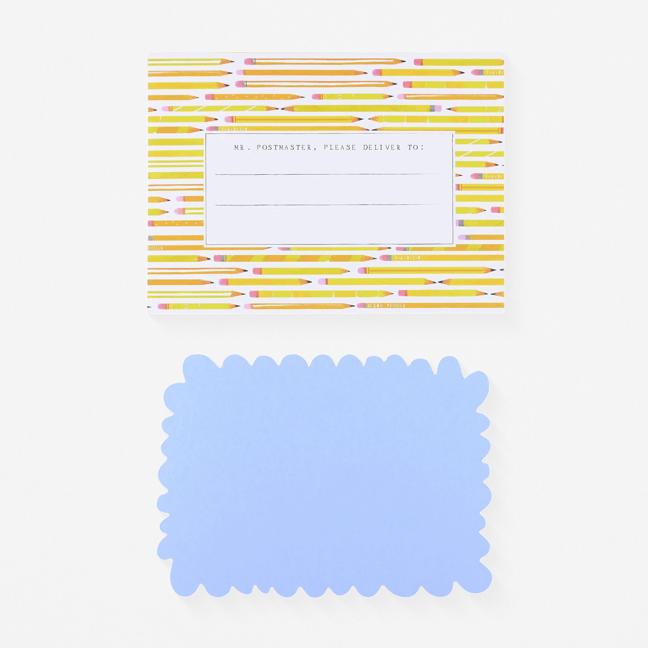 Mr. Boddington's Studio Pencil Pattern Die-Cut Flat Note Cards Boxed