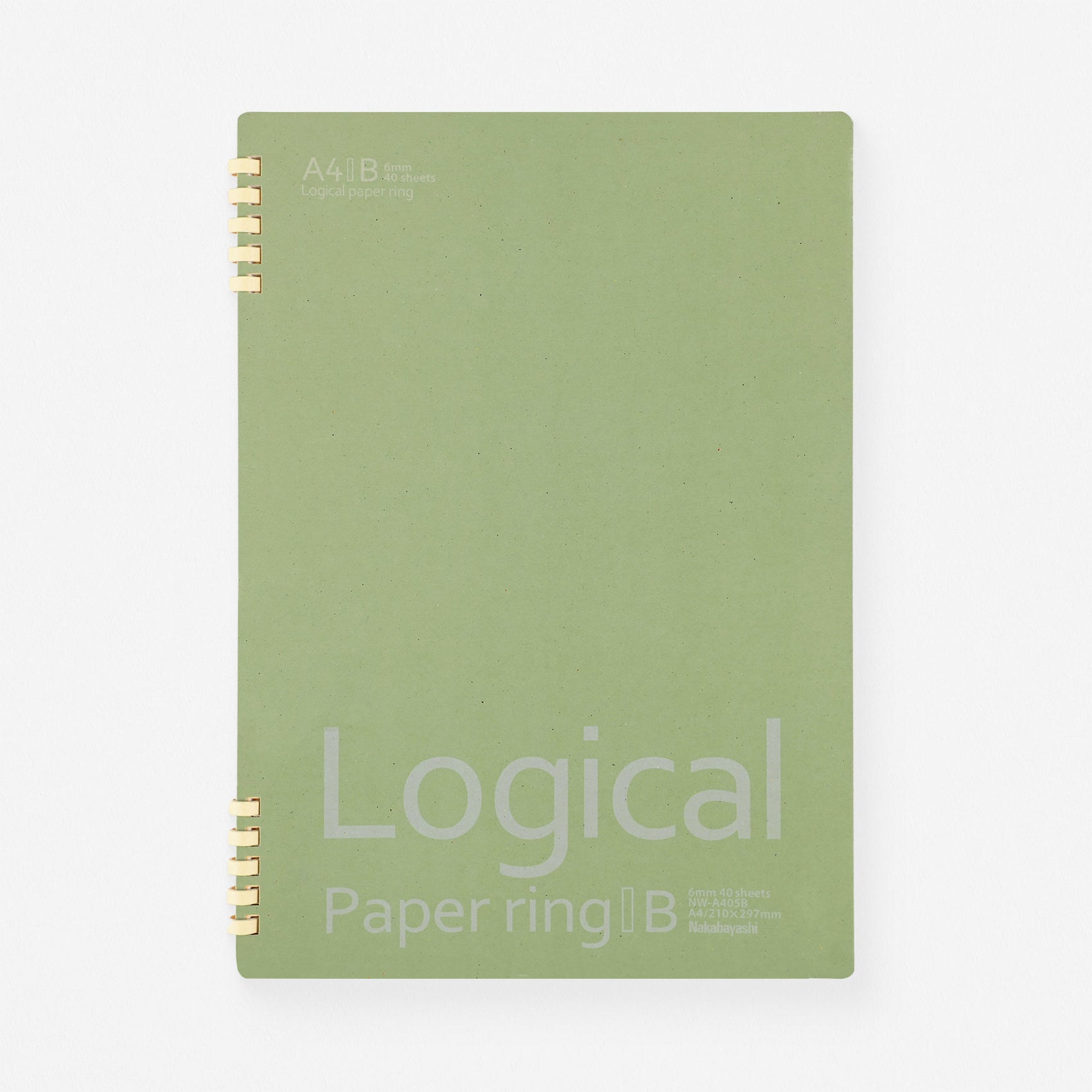 Nakabayashi Logical Prime 100% Paper Ring Notebook Green | B5 Or  A4 