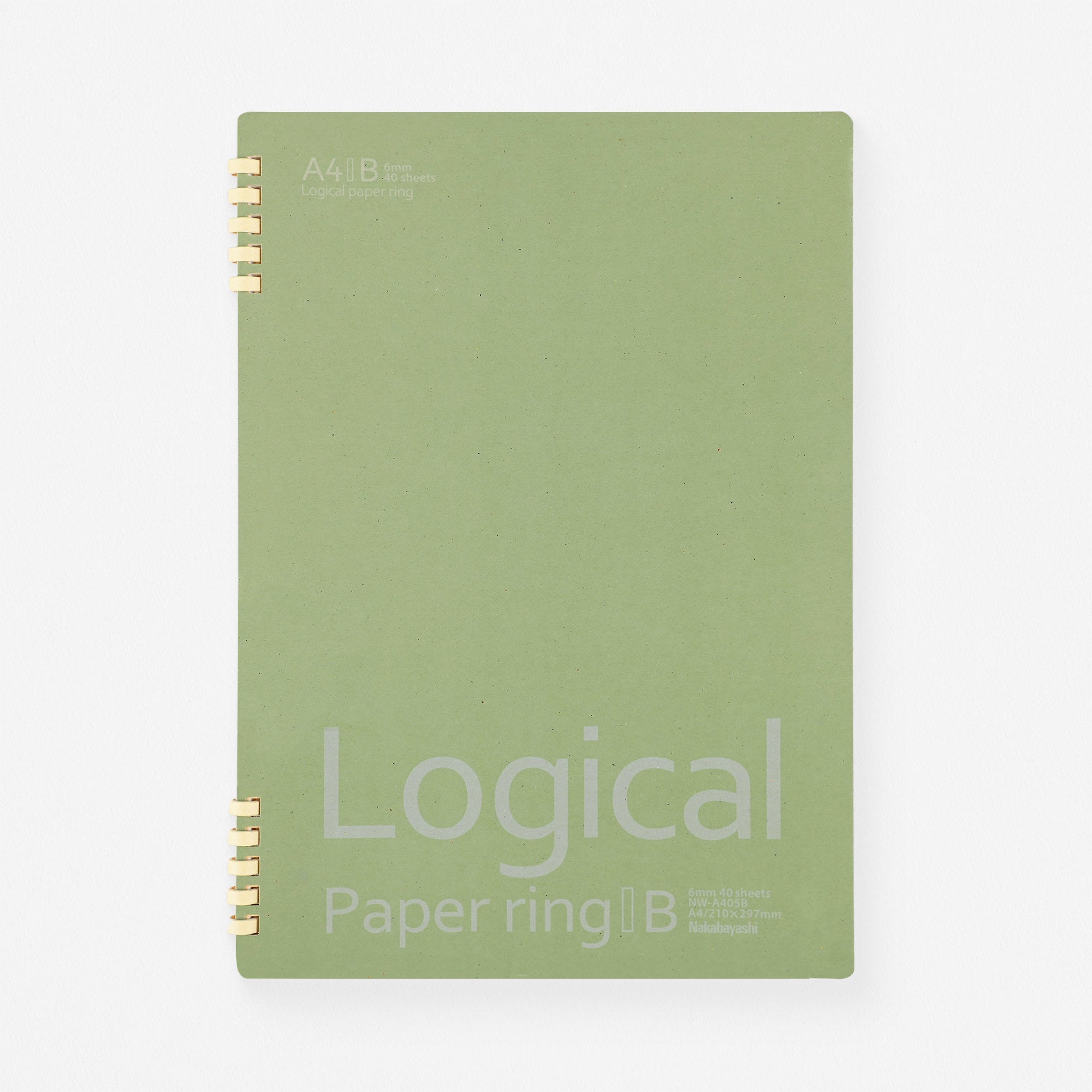 Nakabayashi Logical Prime 100% Paper Ring Notebook Green | B5 Or A4