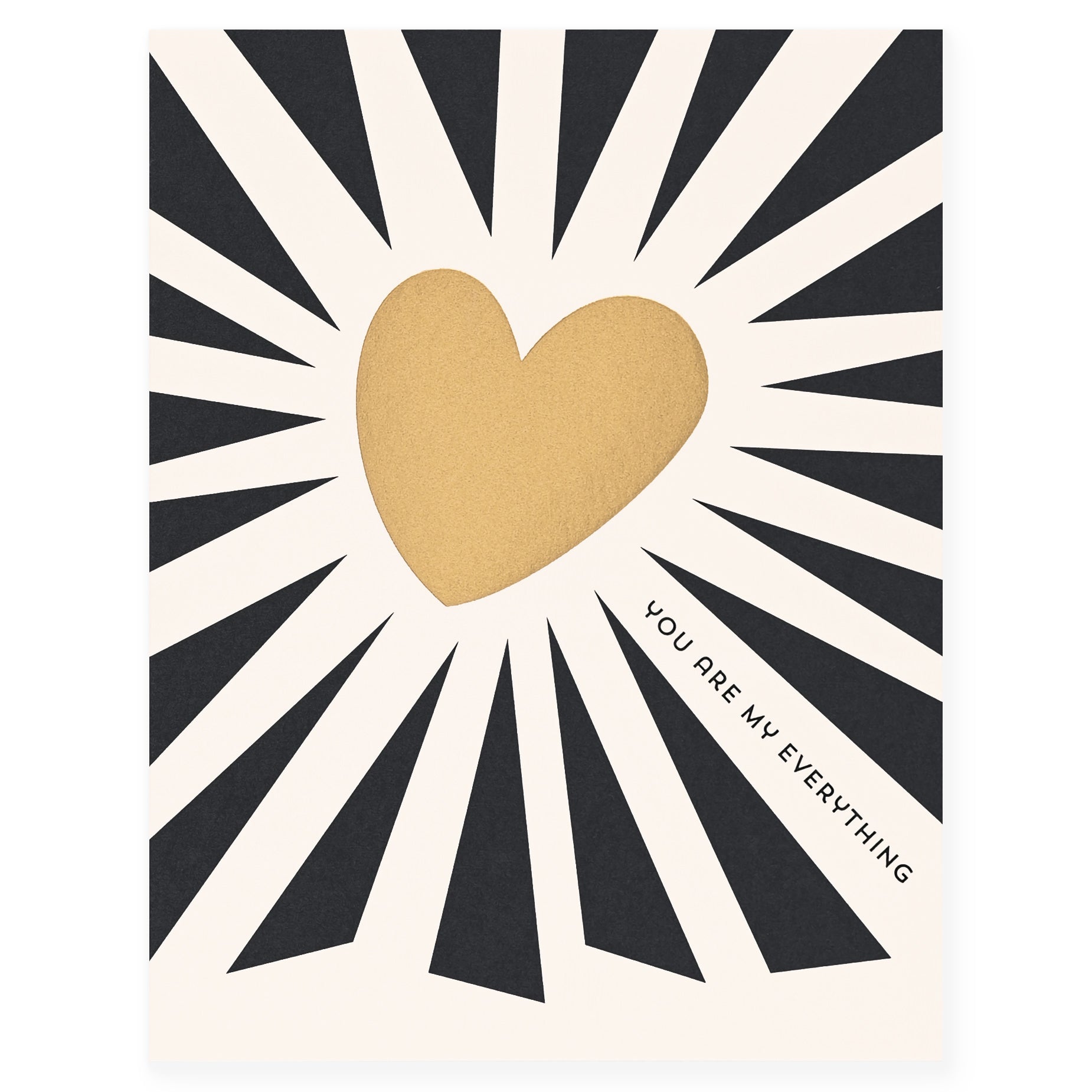 Night Owl Paper Goods Black And White Everything Heart Greeting Card