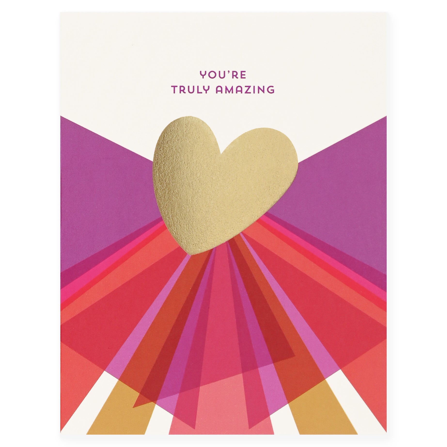 Night Owl Paper Goods Amazing Gold Heart Greeting Card
