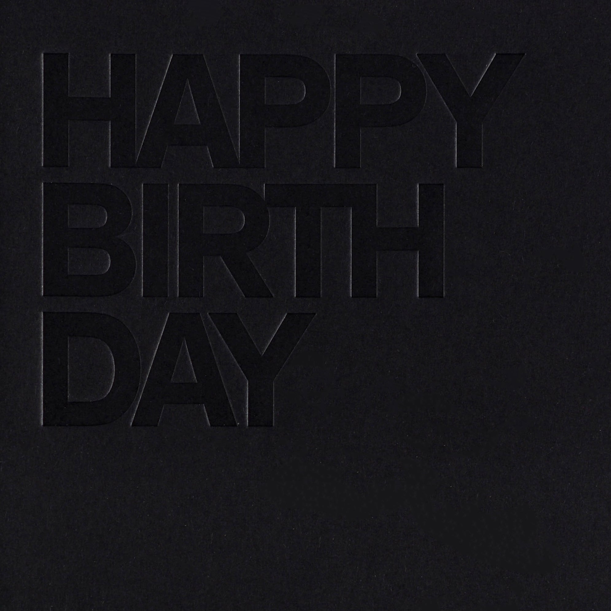 Noat Black Birthday Card