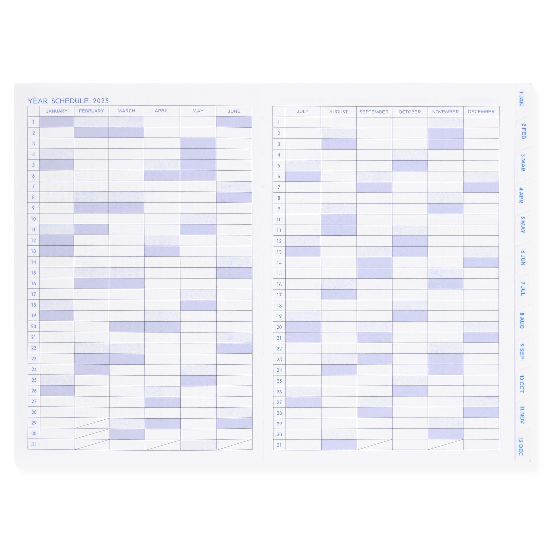 Delfonics 2025 Moglea Monthly Planner B6 Pattern A