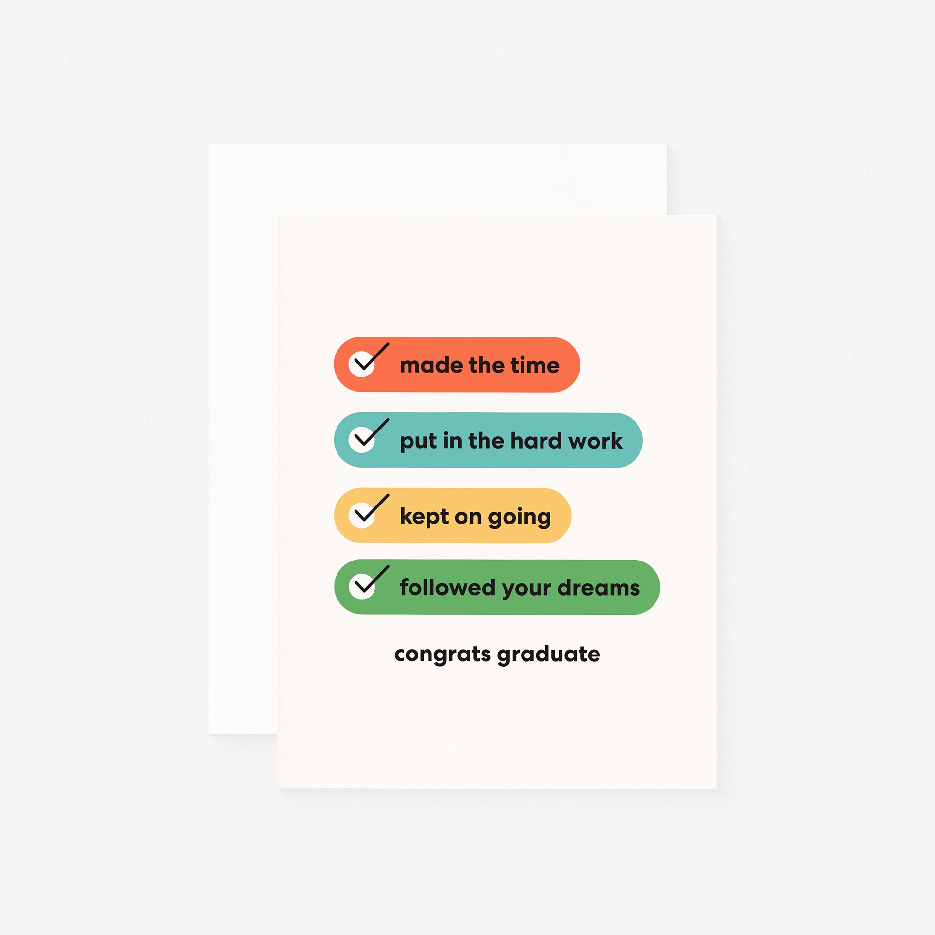 paper&stuff Congrats Grad Checklist Graduation Card