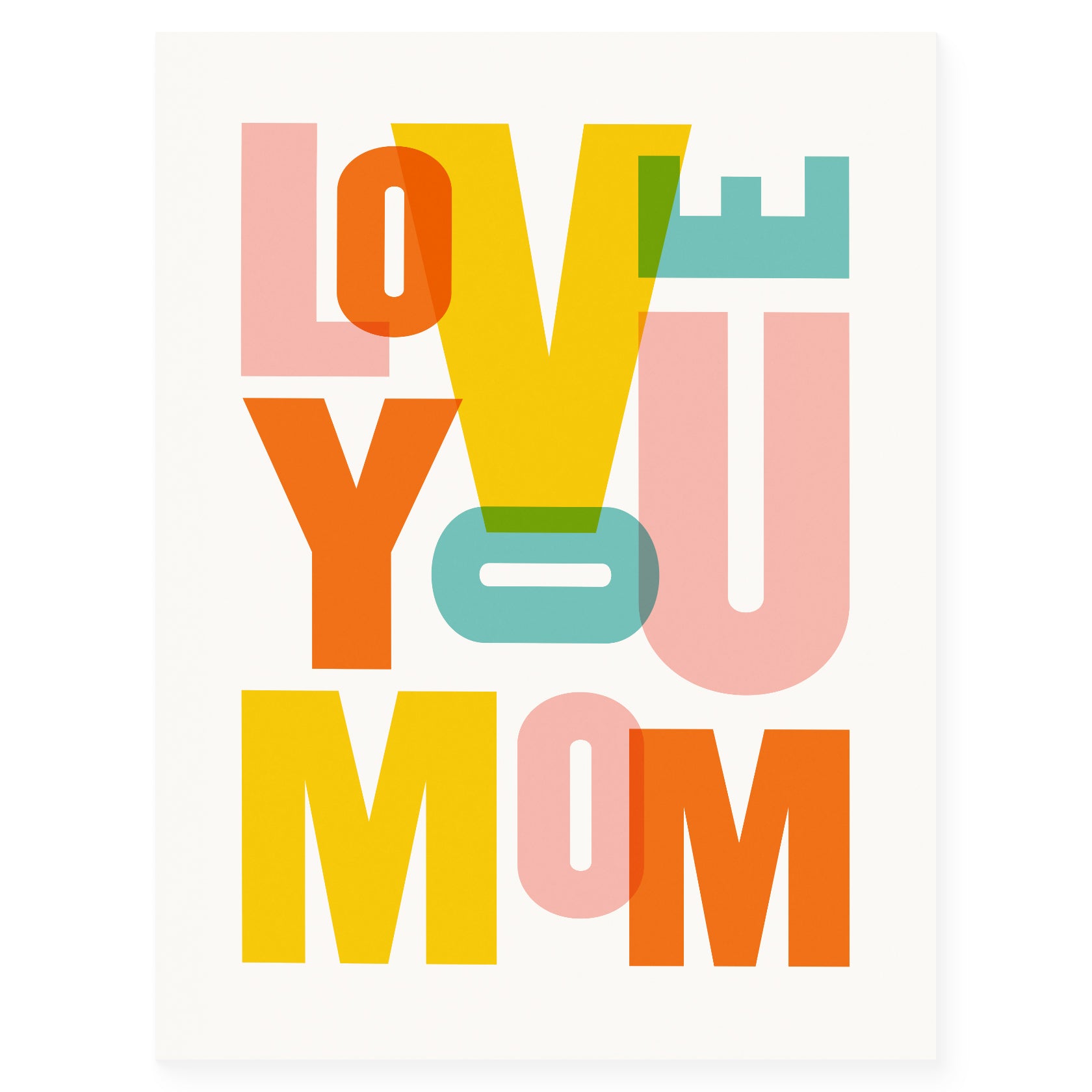 paper&stuff Love You Mom Mother's Day Card