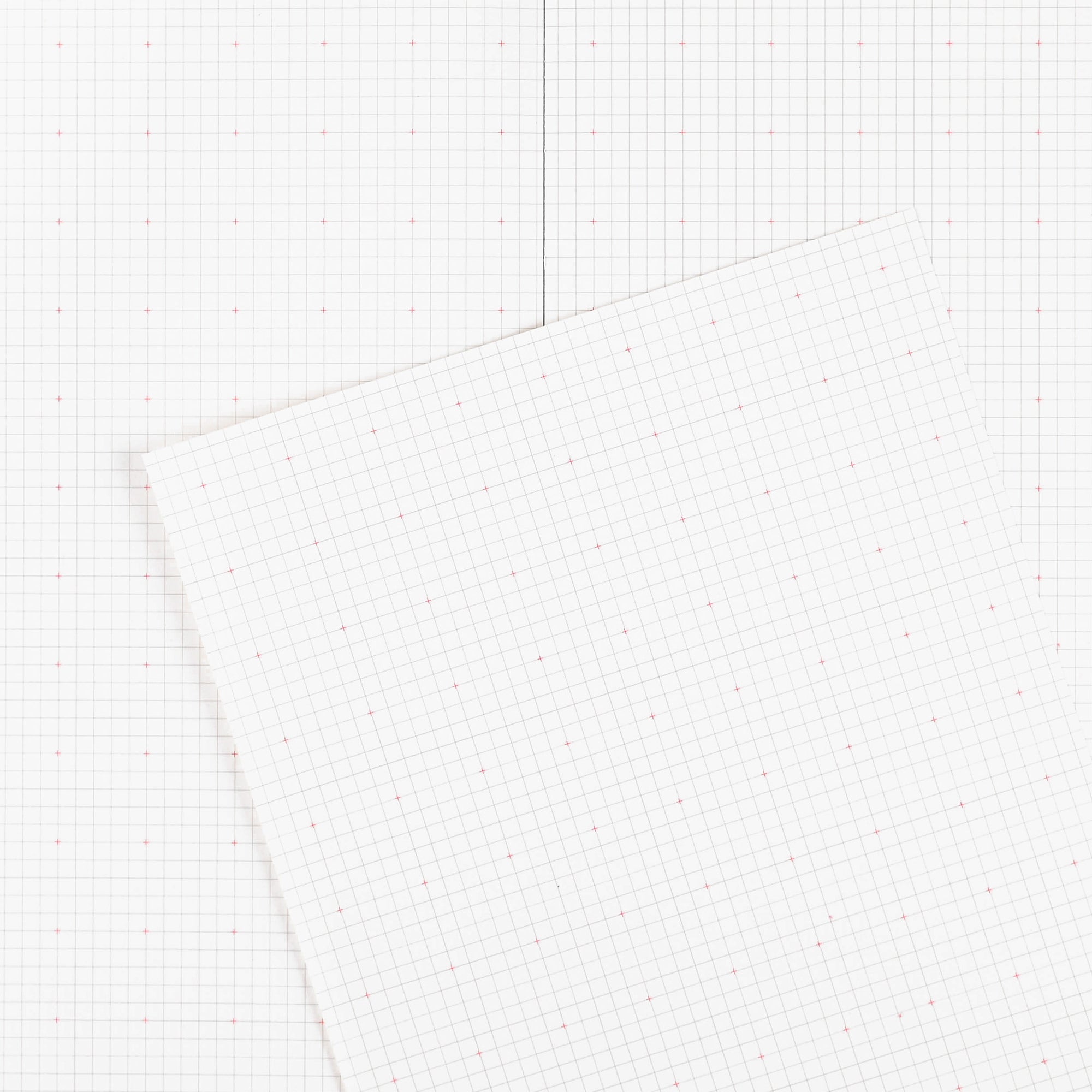 Paperways Large Notebook Cross Grid Crimson Red