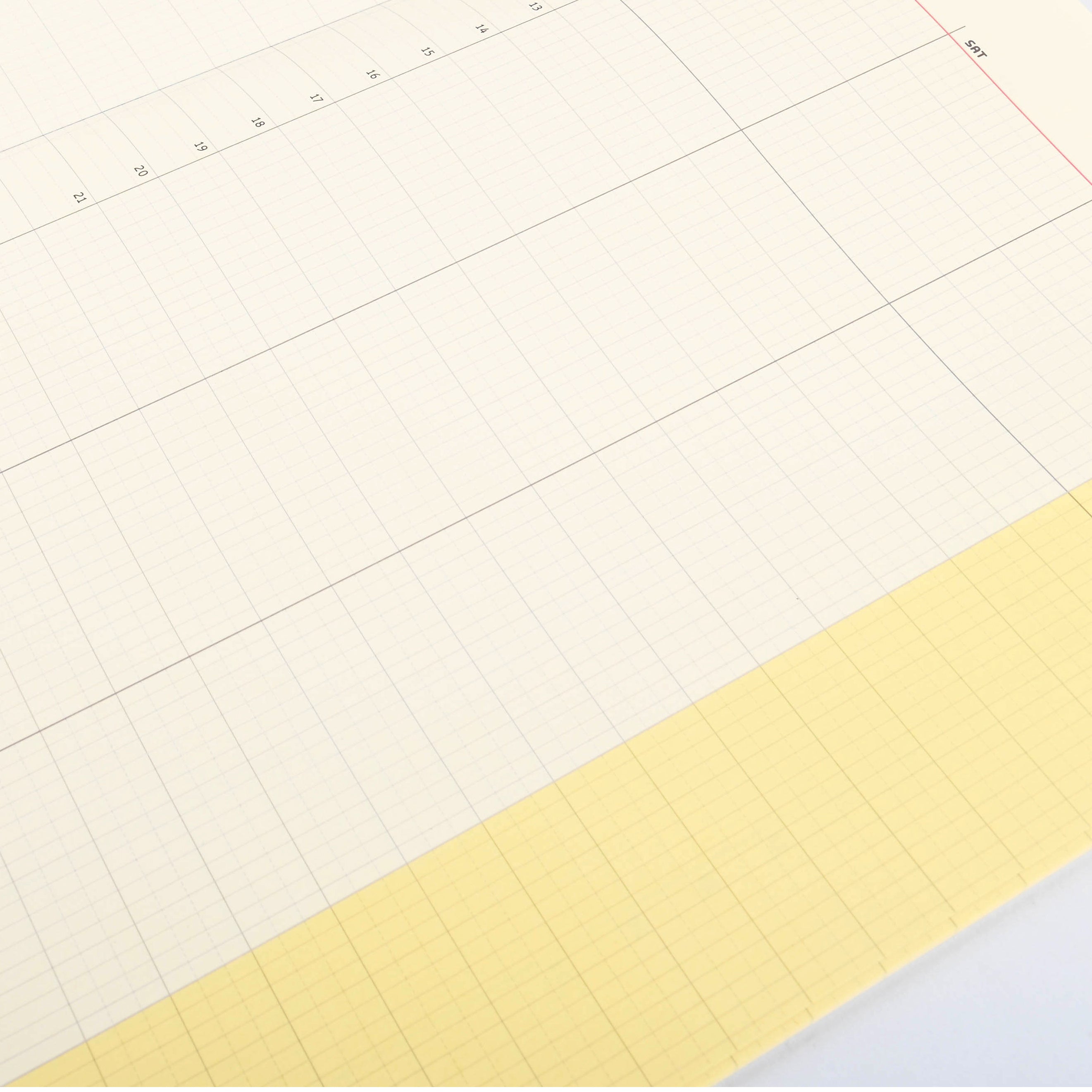 Paperways Large Weekly Organiser Planner Undated Flax Yellow