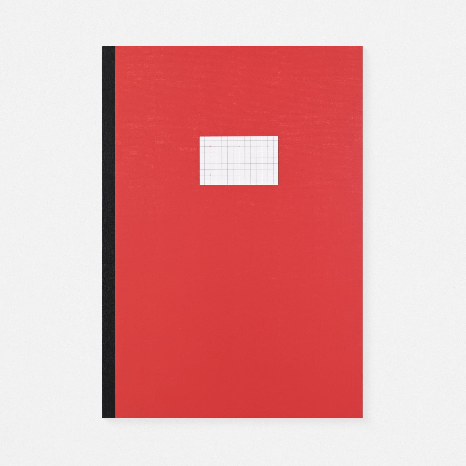 Paperways Large Notebook Cross Grid Crimson Red