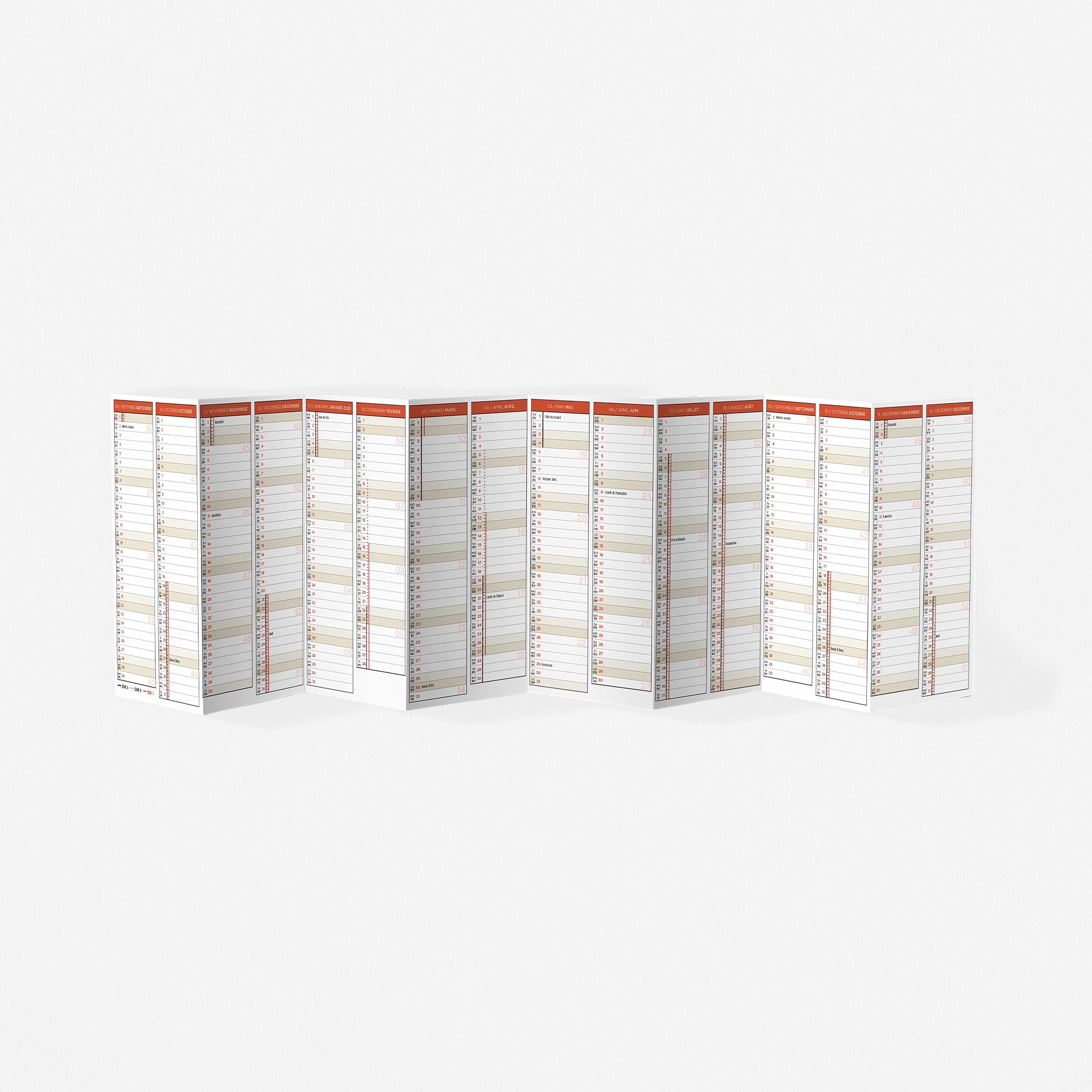 Papier Tigre 2025 Le Visionnaire Calendar Lava