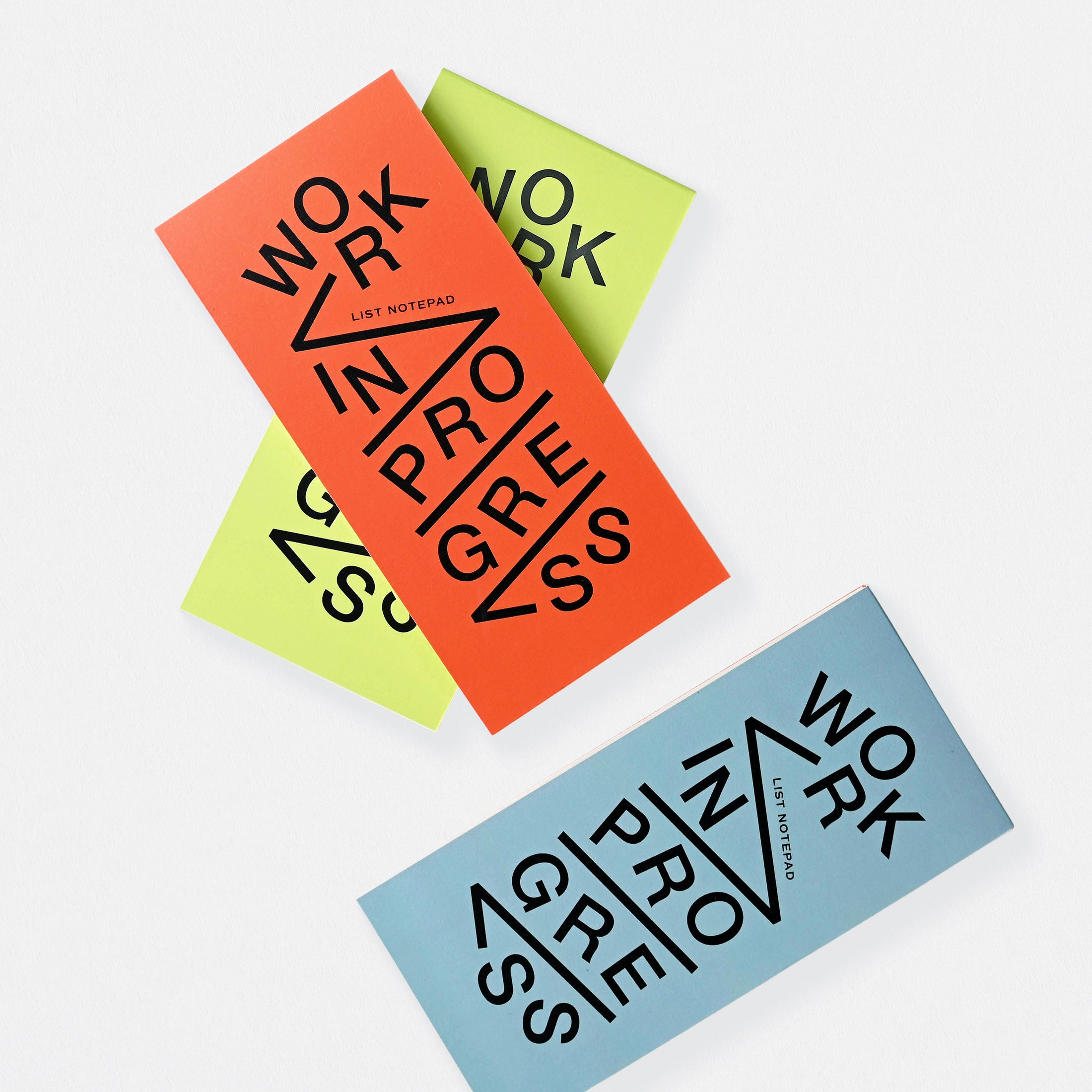 Papier Work in Progress List Notepads Set of 3