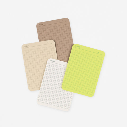 Foglietto Quadrato (Grid)  Memo Cards A7 Beige/White/Tatin Green/Brown 