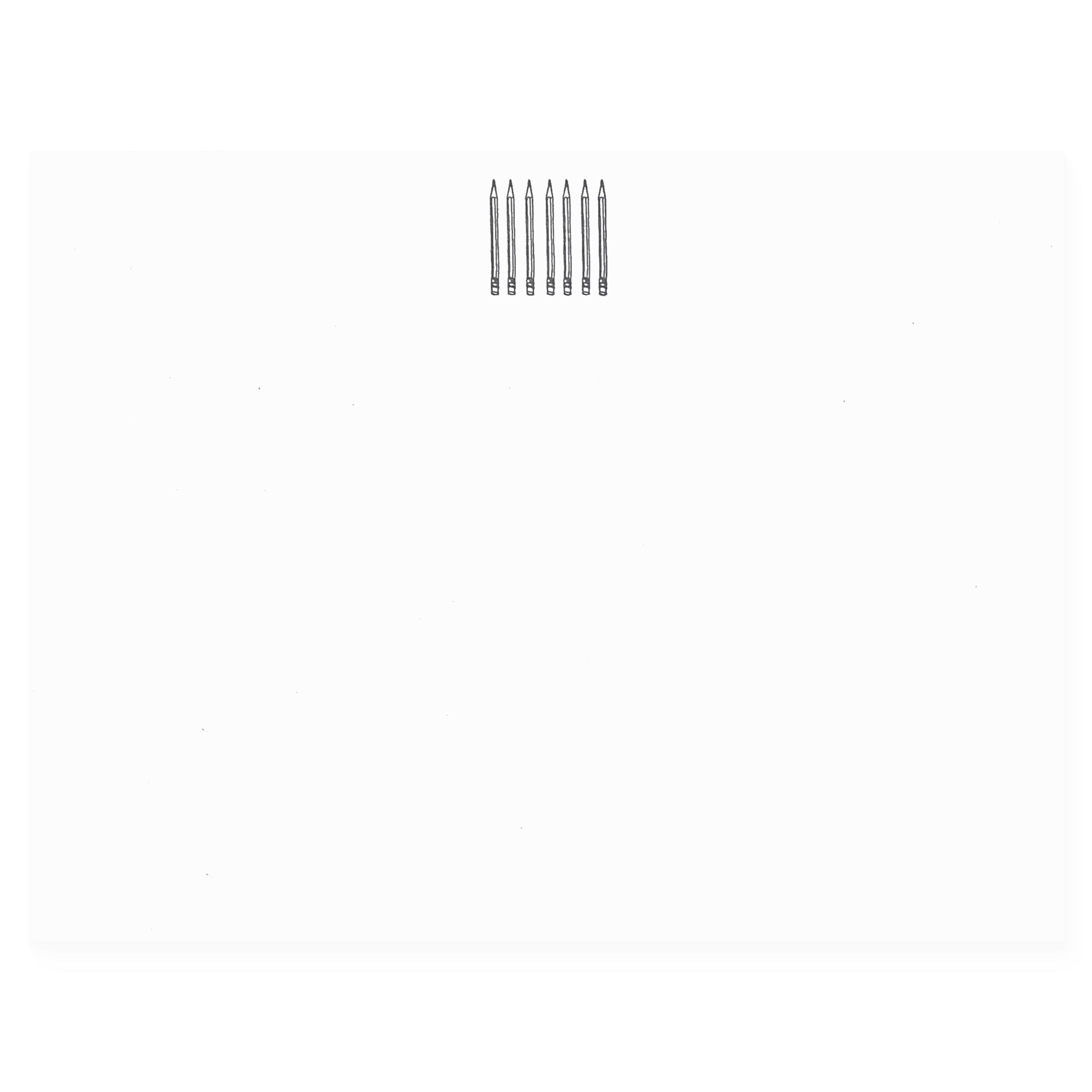 Quick Brown Fox Letterpress Pencil Flat Note Cards Set