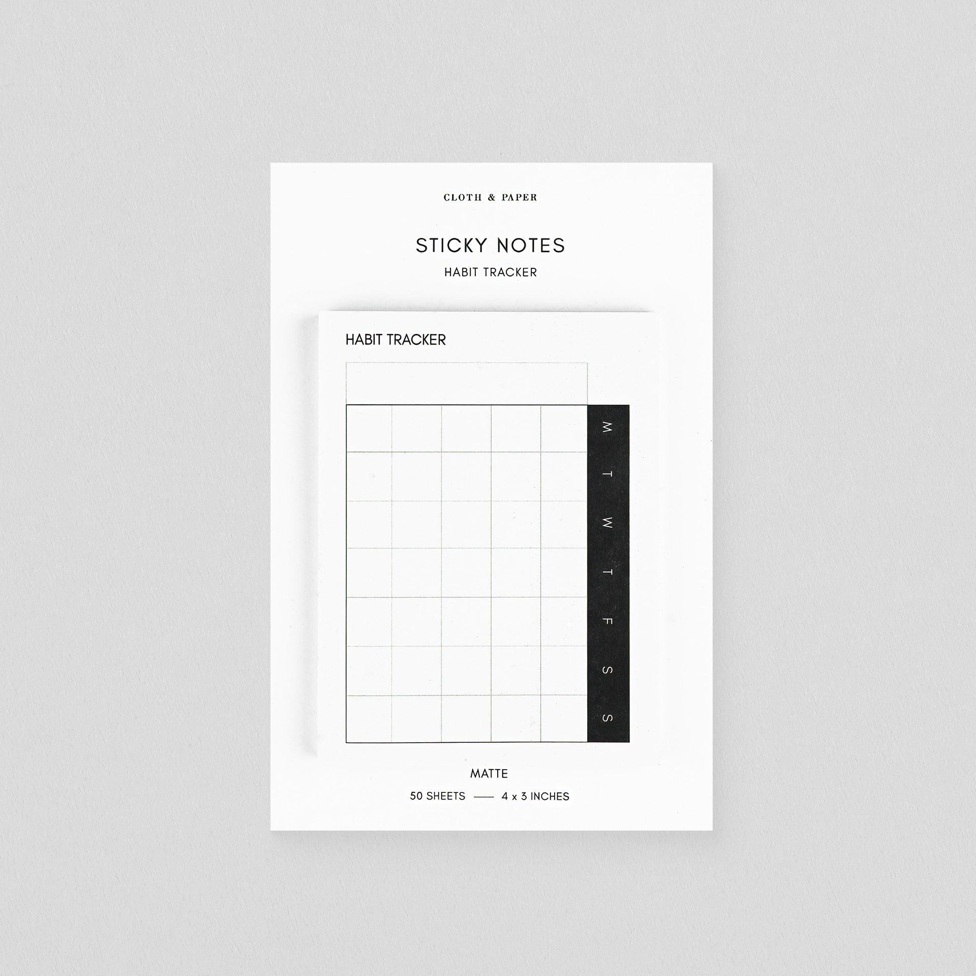 Cloth & Paper Habit Tracker Sticky Notes