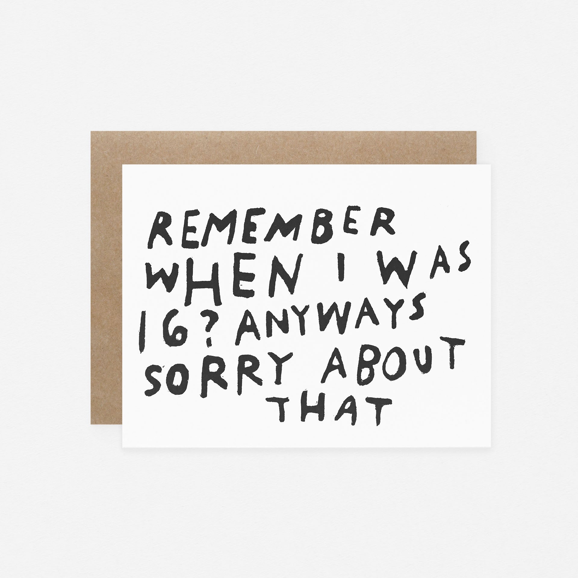 Rani Ban Co Remember When I Was 16? Mother's Day Card