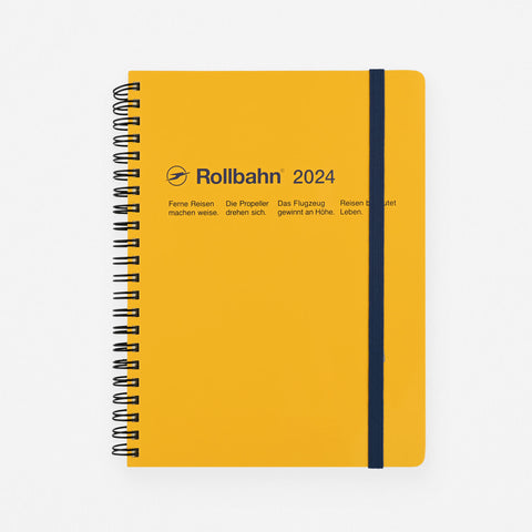 Delfonics Rollbahn 2024 Monthly Planner Yellow | Large, A5 Or Extra Large 