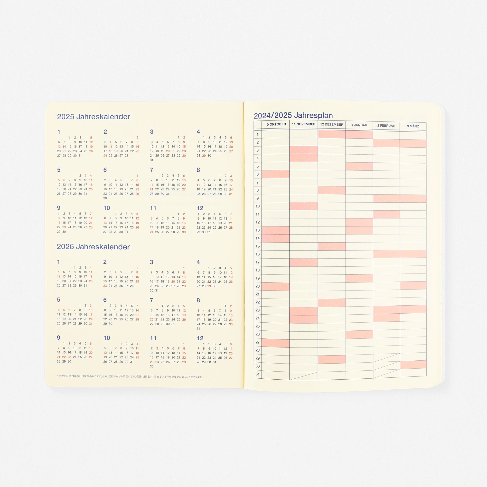 Delfonics Rollbahn 2025 Monthly Planner Notebook Clear B6 Or A5 | Clear Blue, Clear Or Clear Pink