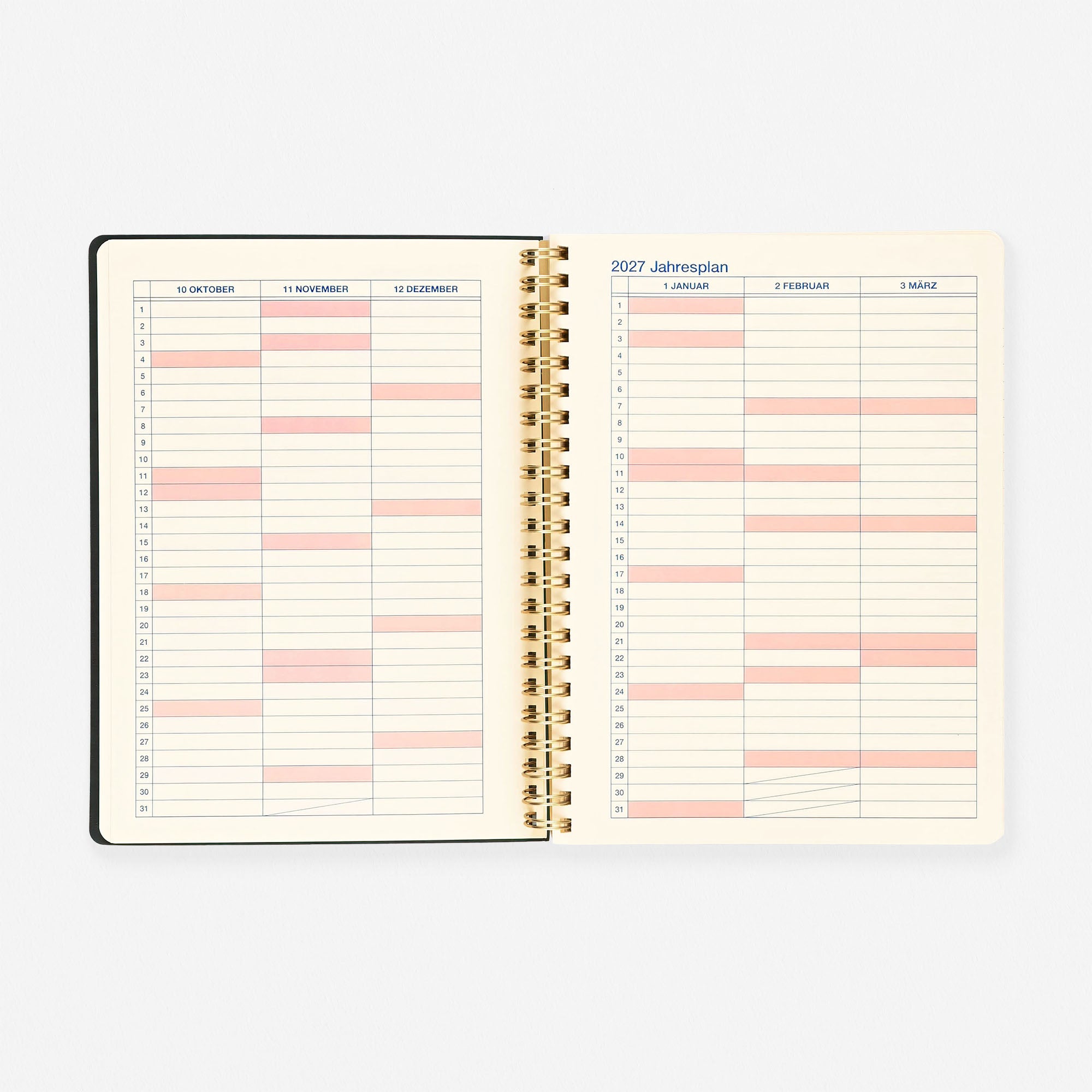 Delfonics Rollbahn 2026 Homme Monthly Planner Olive A5