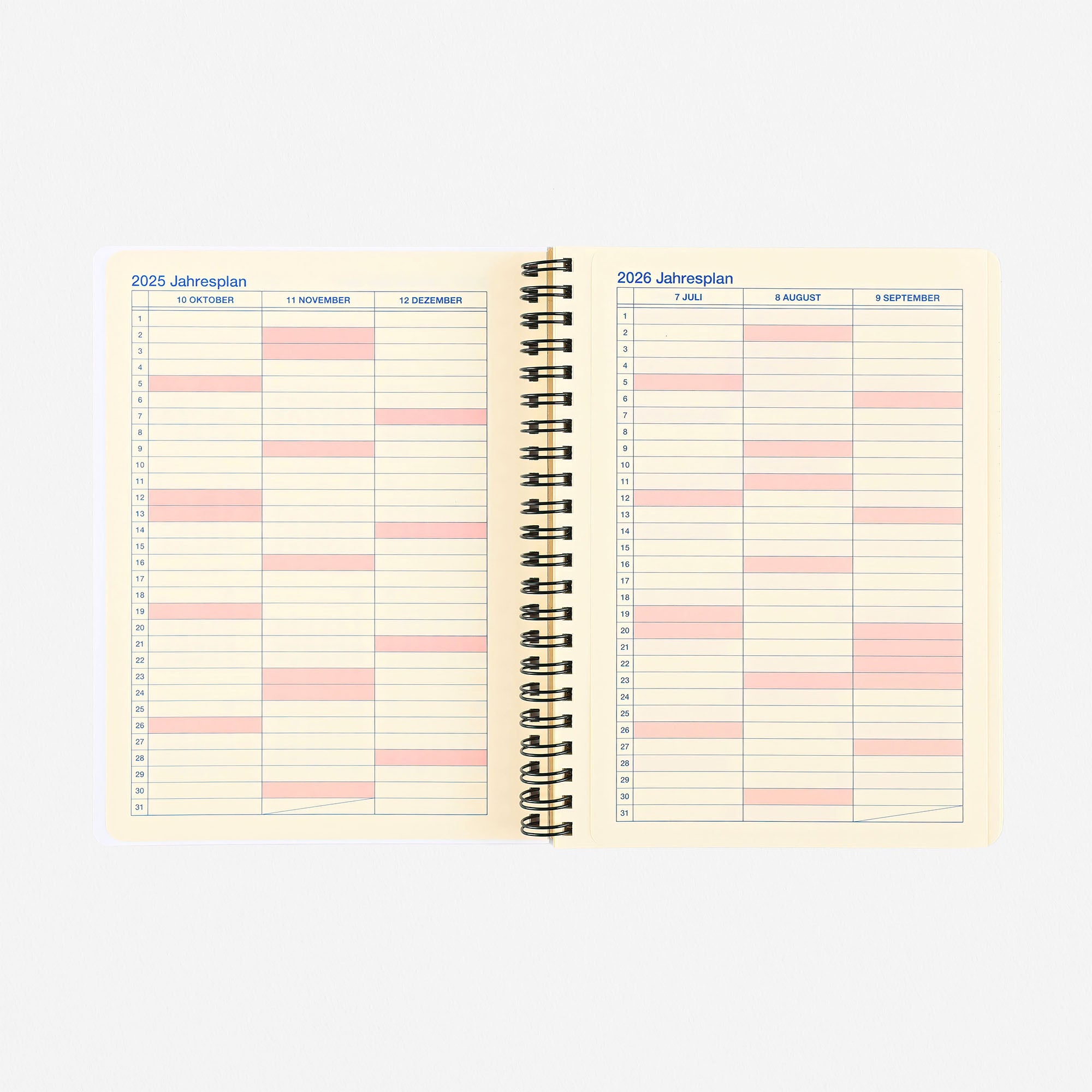 Rollbahn 2026 Monthly Planner Pink | Large, A5 Or Extra Large
