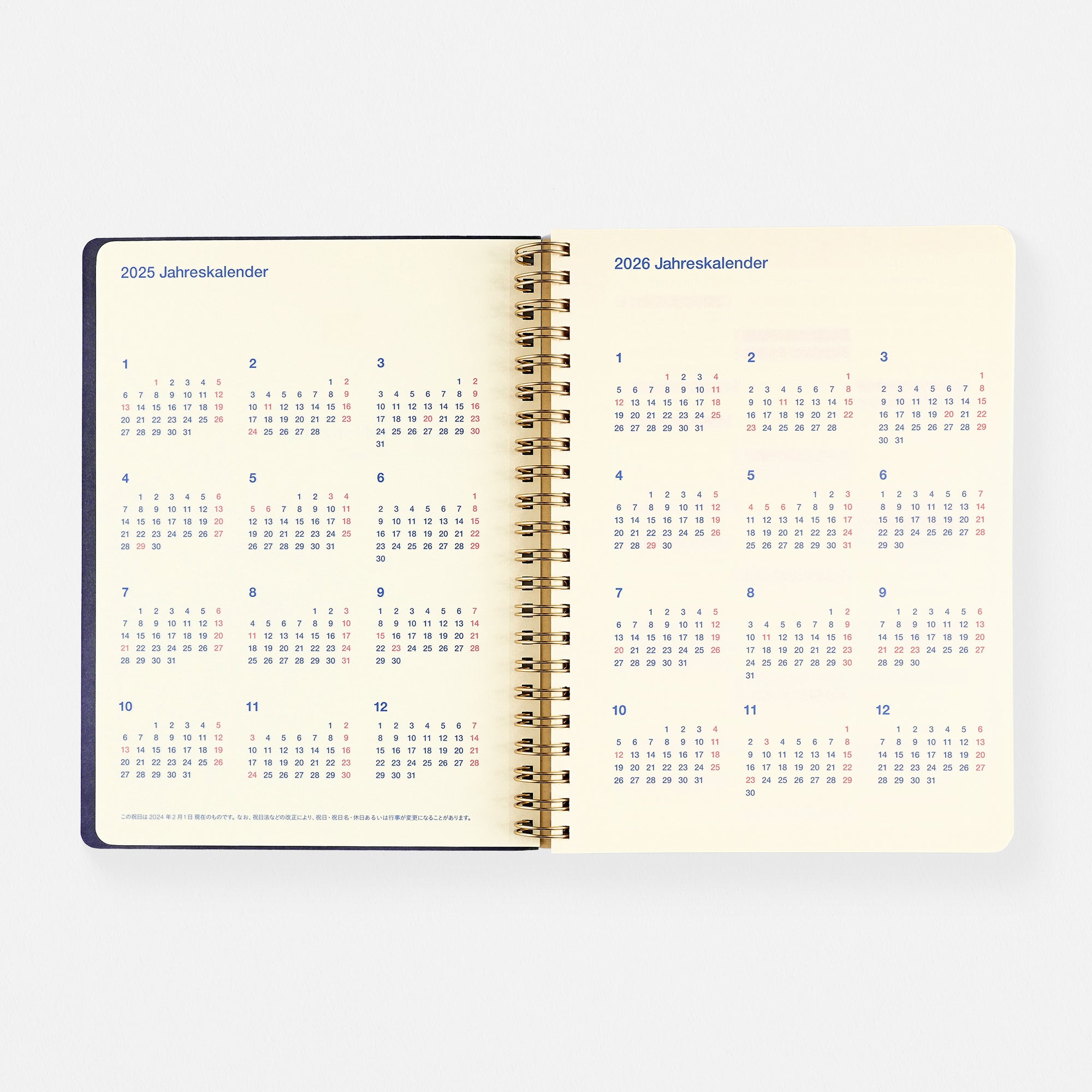 Delfonics Rollbahn 2025 Homme Monthly Planner Dark Blue | Large Or A5