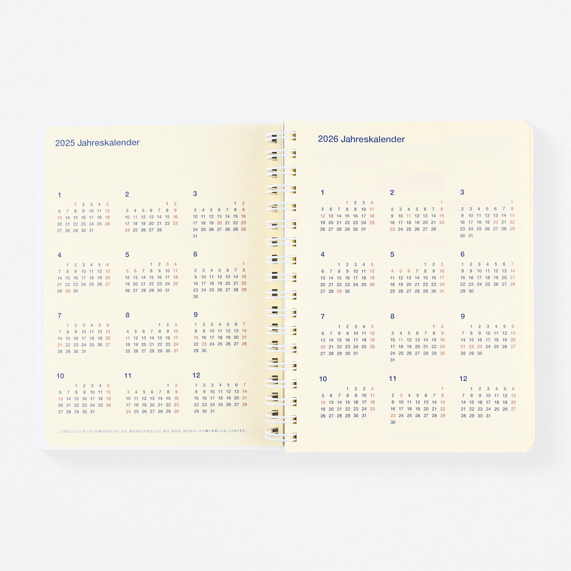 Delfonics Rollbahn 2025 Calando Monthly Planner Medium Or Large | 3 Colorways