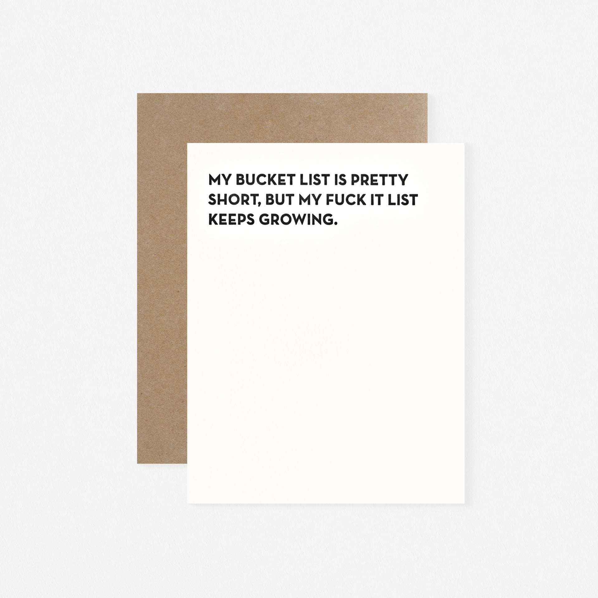 Sapling Press Bucket List Greeting Card