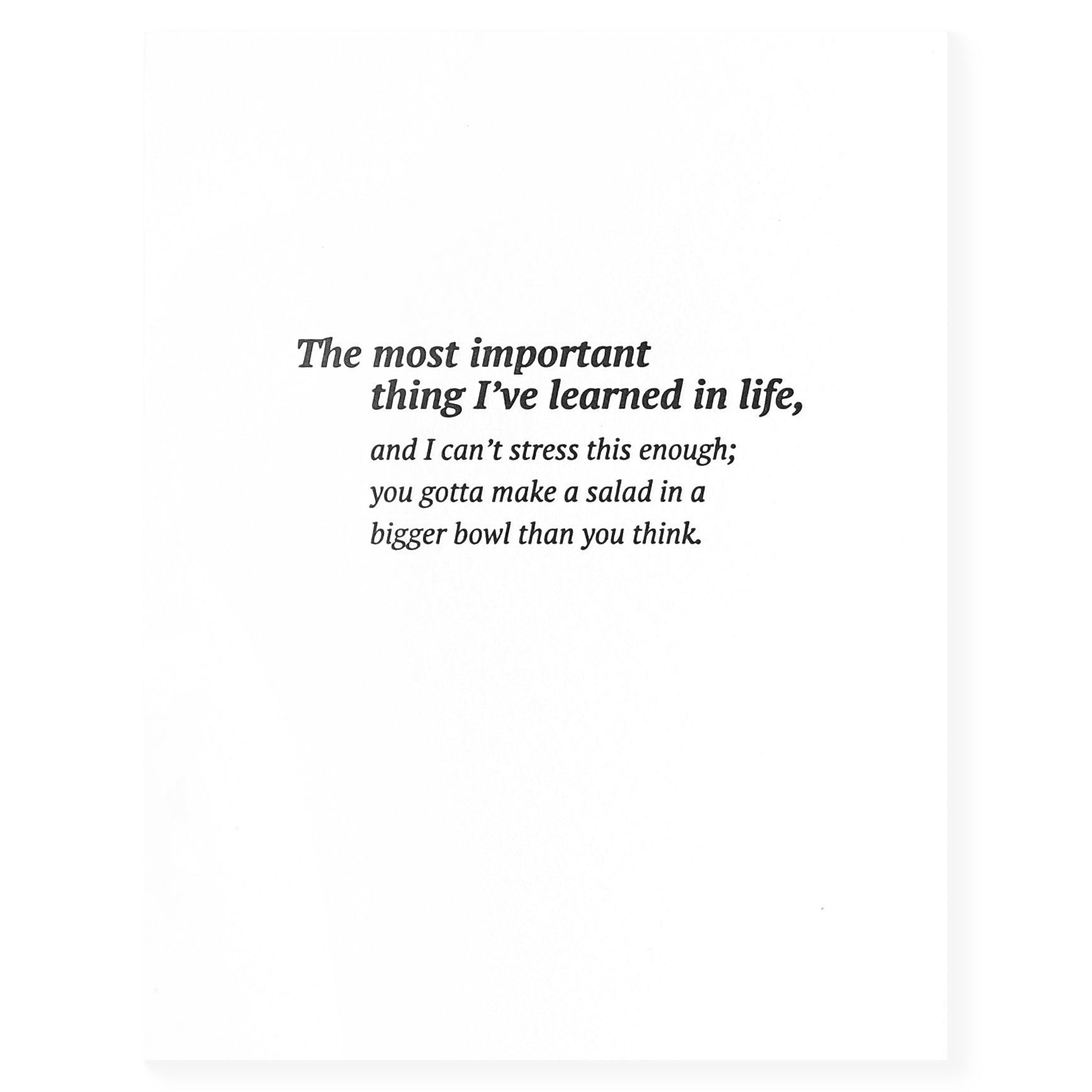 Sapling Press Salad Greeting Card