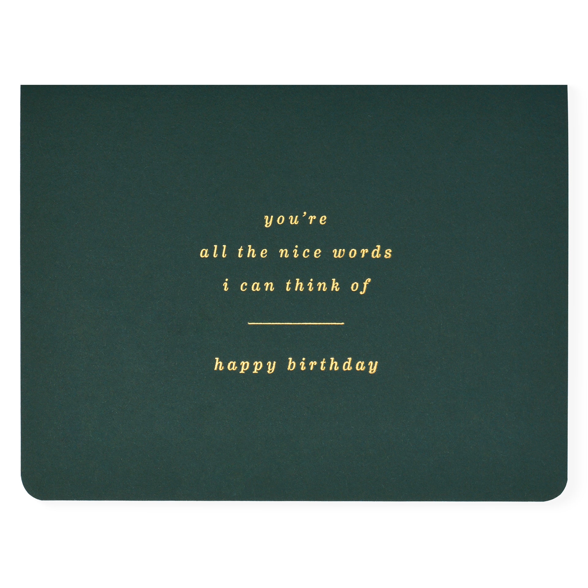 Smitten on Paper Nice Words Birthday Card