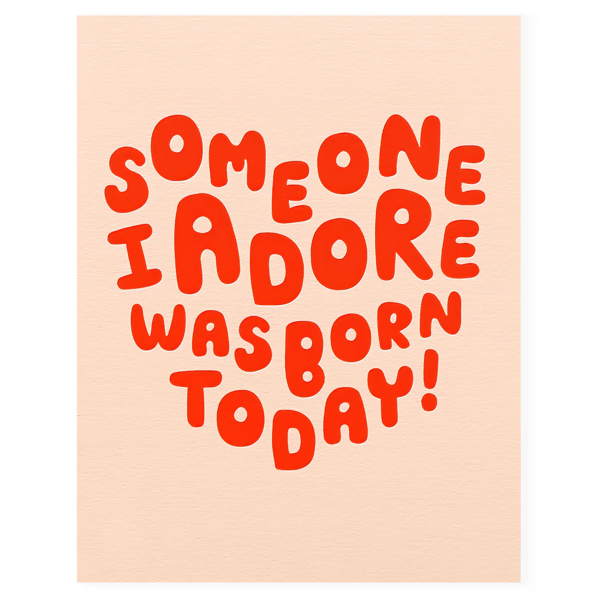 The Social Type Adore Birthday Card