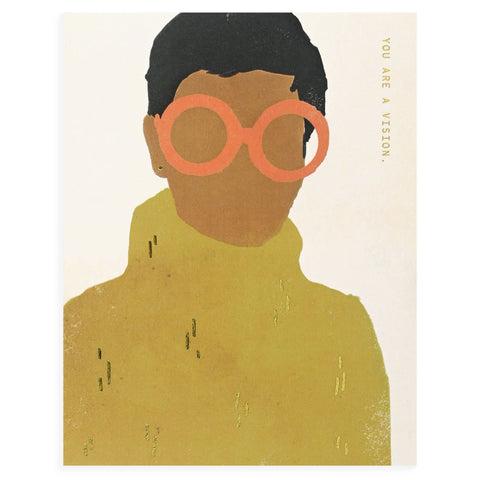 Someday Studio Orange Glasses Greeting Card 