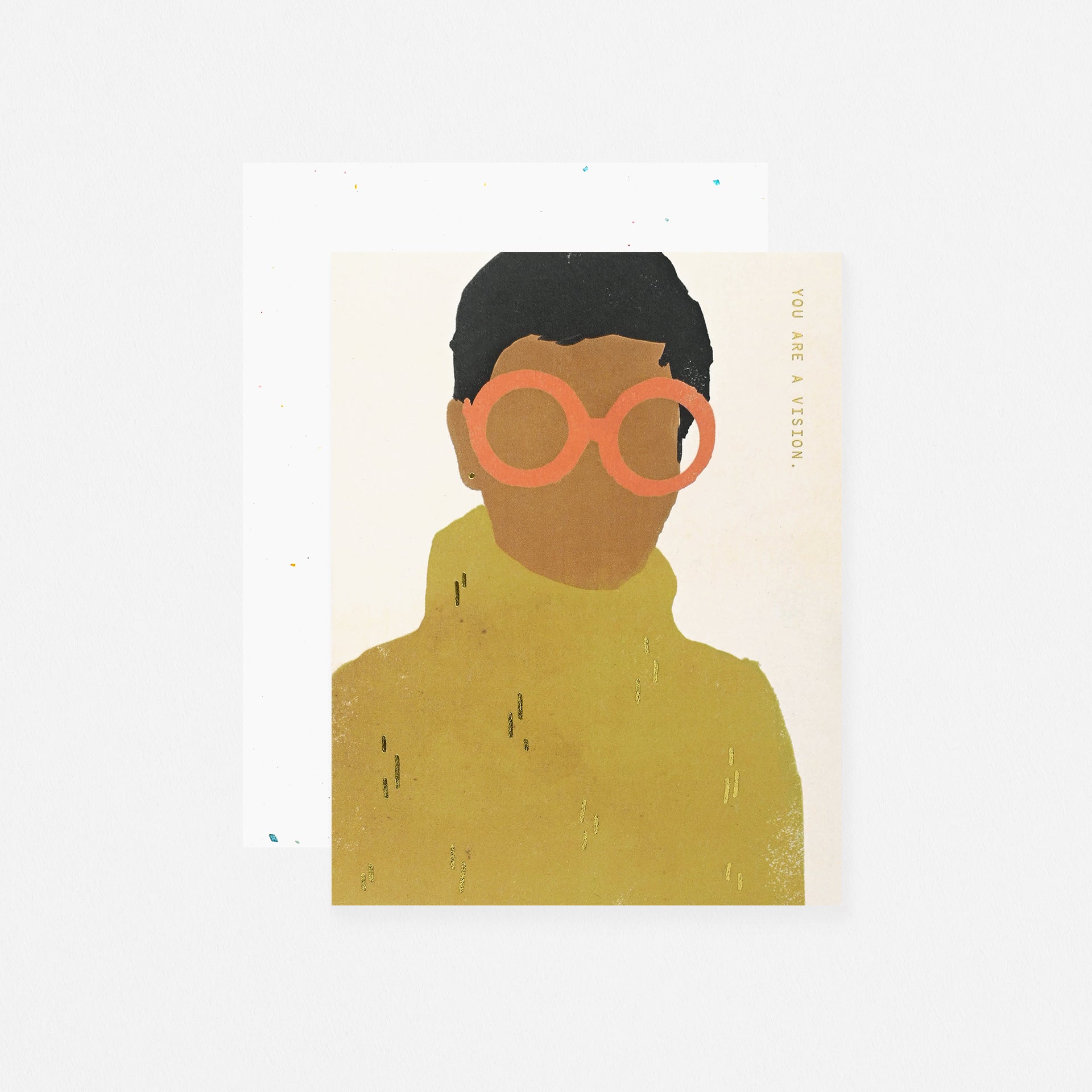 Someday Studio Orange Glasses Greeting Card