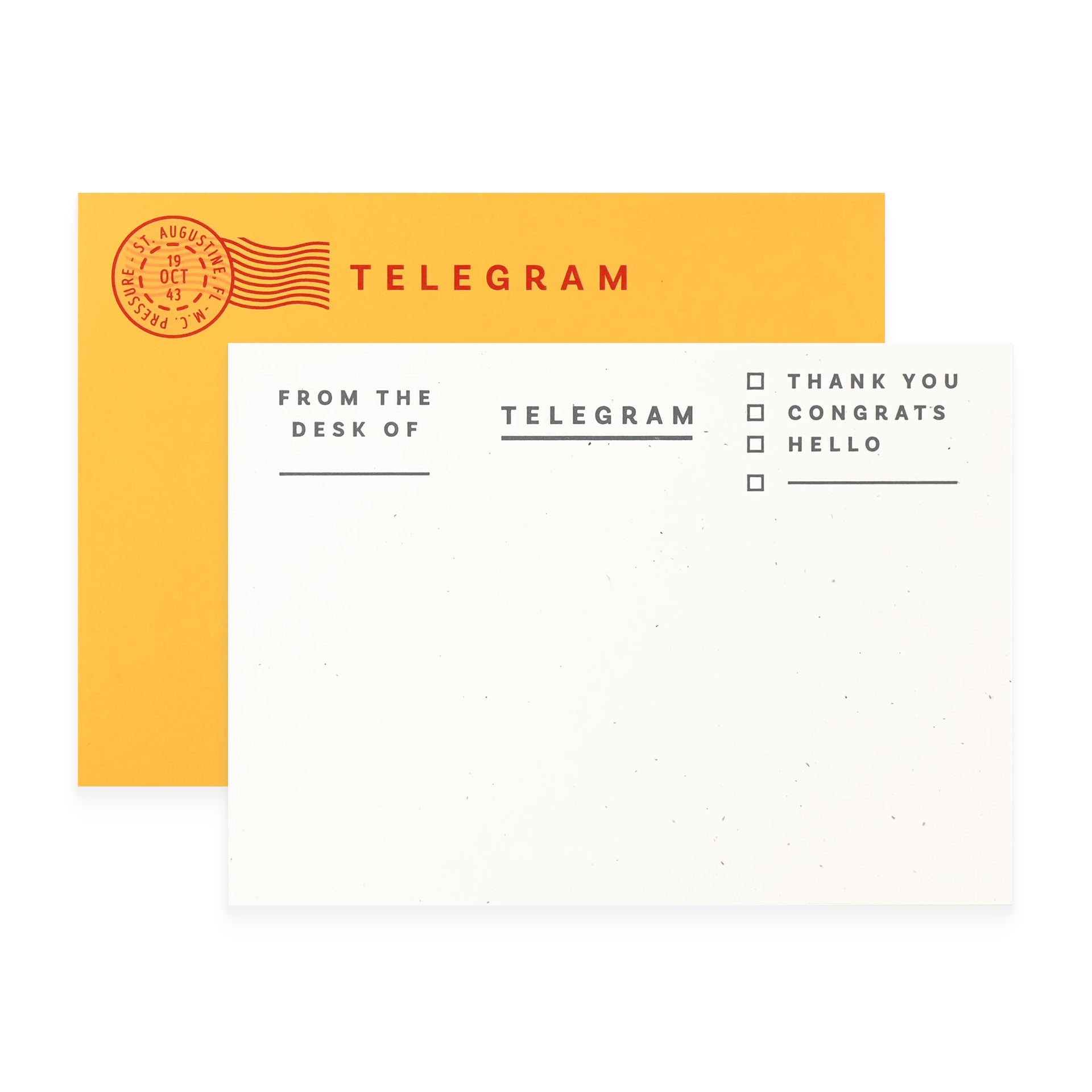 M.C. Pressure Telegram Stationery Set