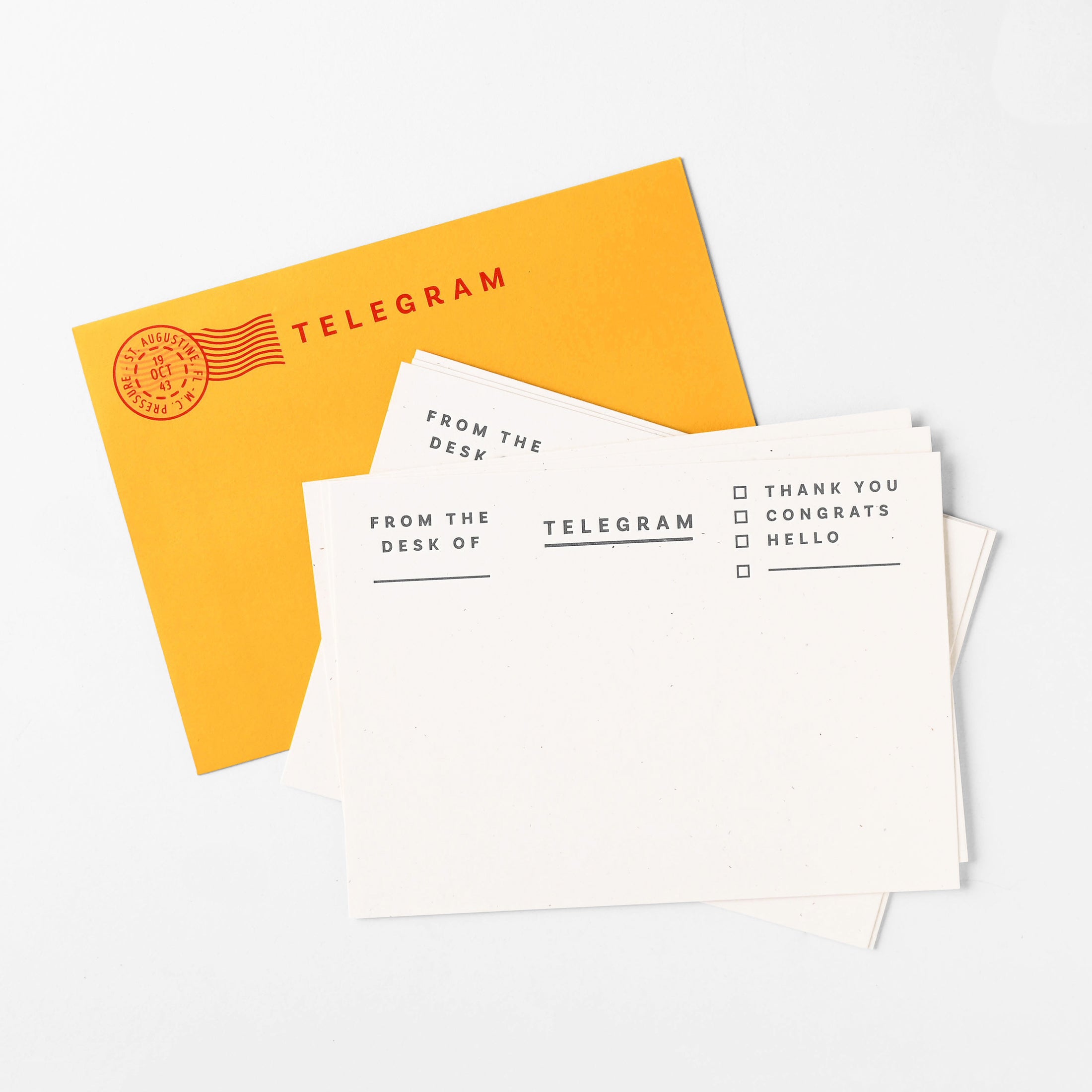 M.C. Pressure Telegram Stationery Set