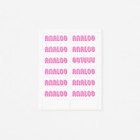 The Portland Stamp Company Analog Stamps Dayglo Pink 