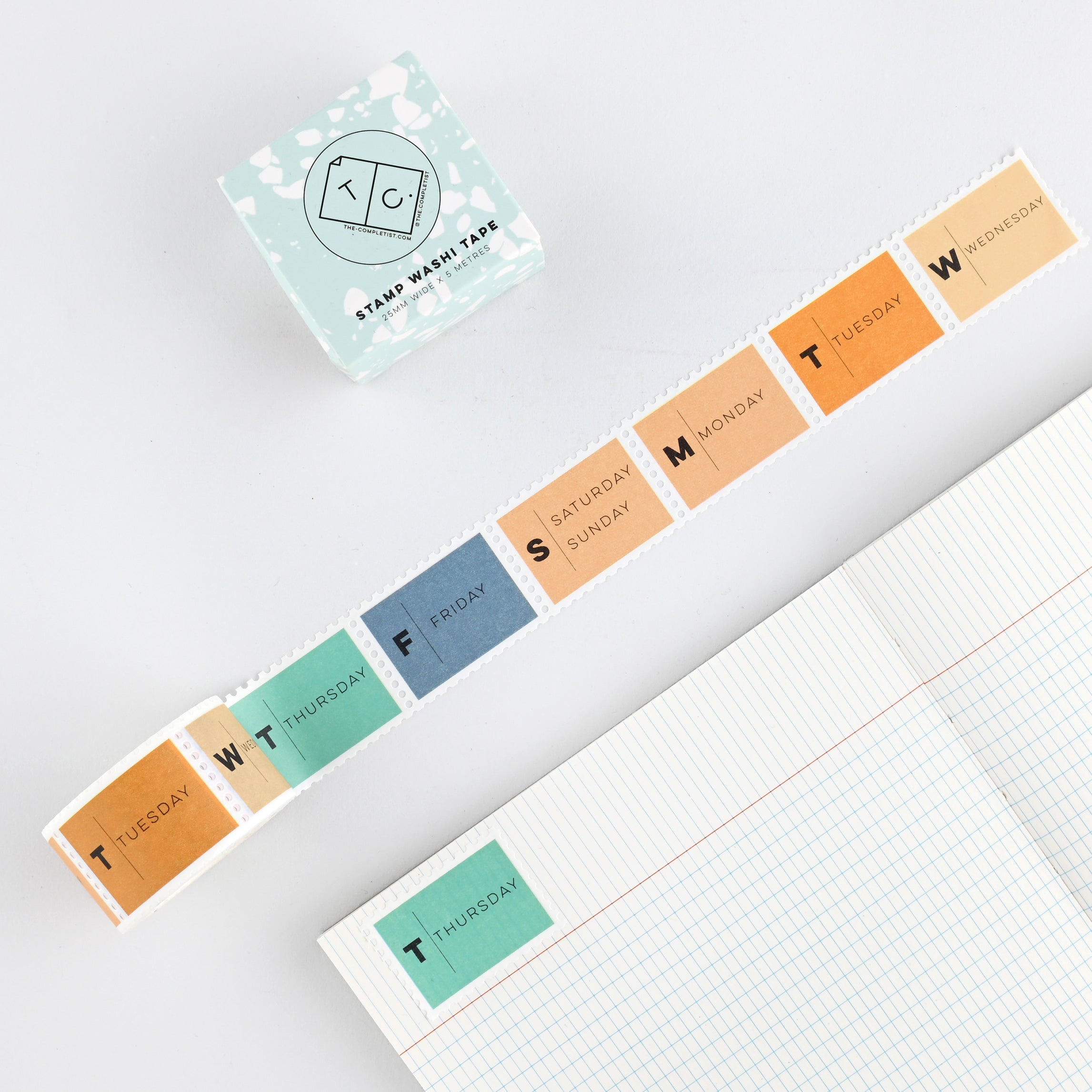 The Completist Days of the Week Stamp Washi Tape