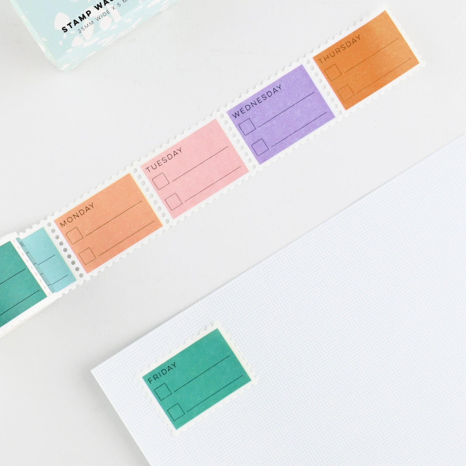 The Completist Pastel Days of the Week To Do Stamp Washi Tape