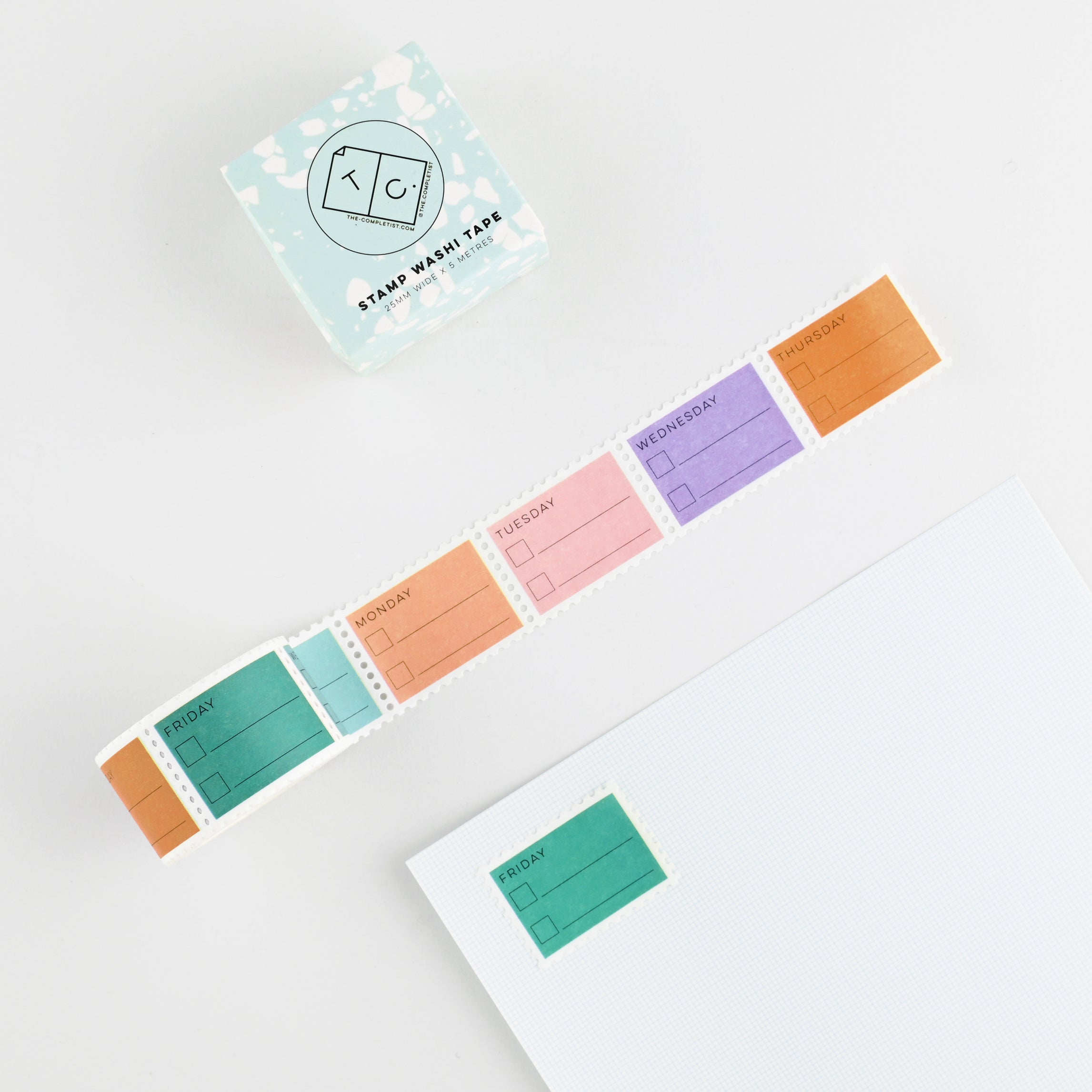 The Completist Pastel Days of the Week To Do Stamp Washi Tape