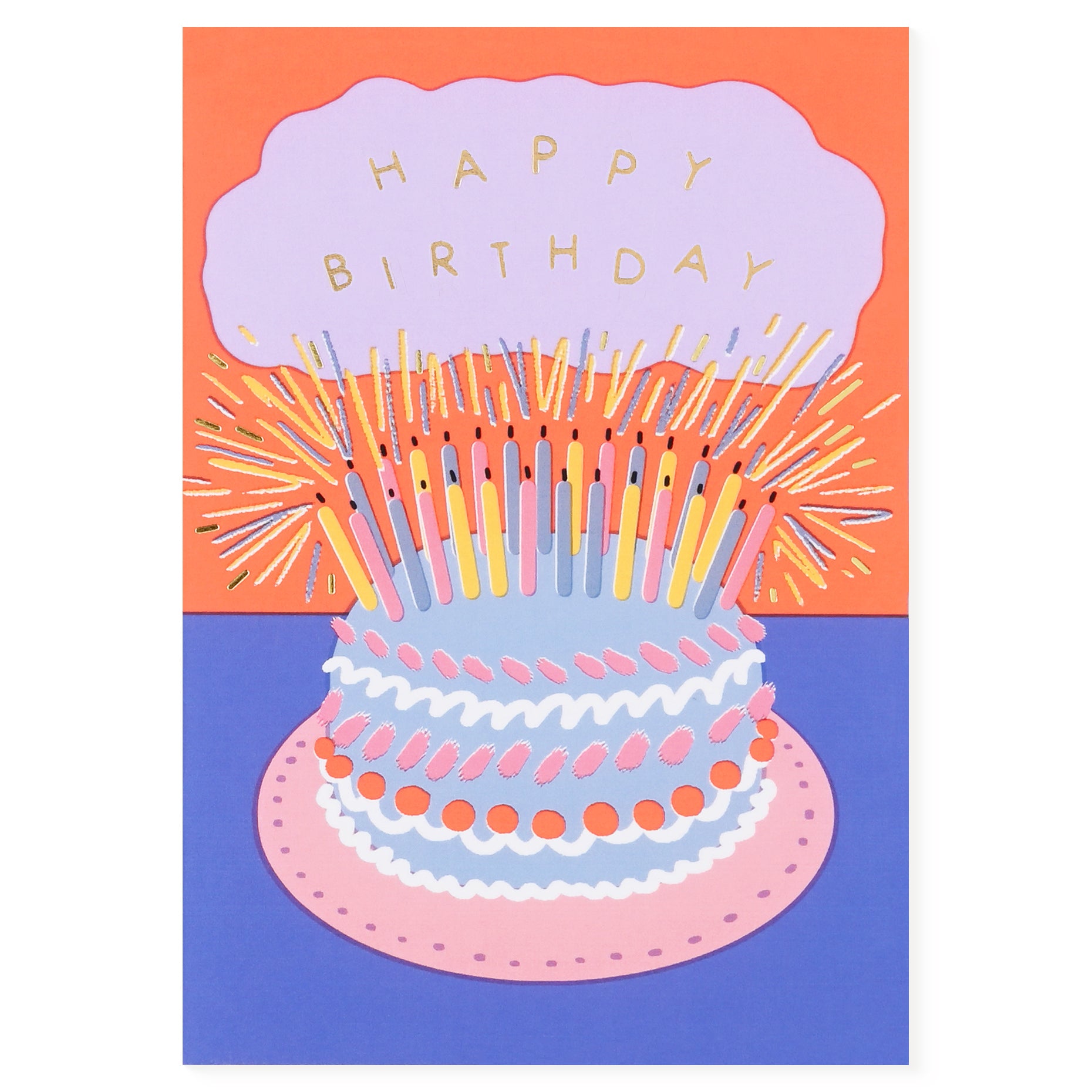 Wrap Cake And Candles Birthday Card