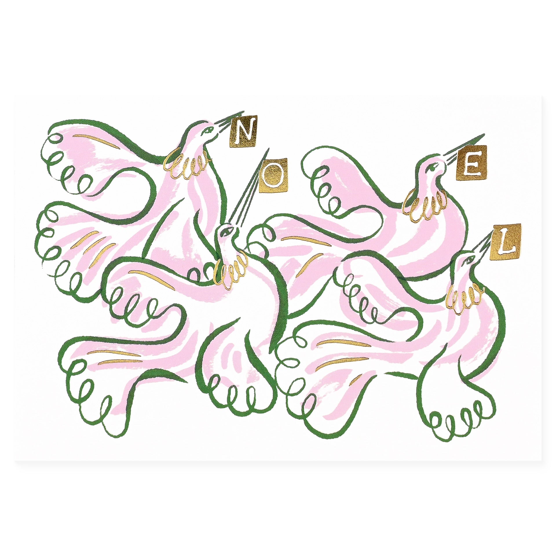 Wrap Noel Doves Holiday Card