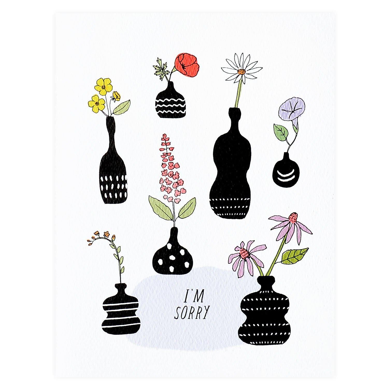 Hartland Brooklyn I'm Sorry Vases Sympathy Card