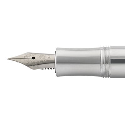 Kaweco AL Sport Raw Aluminum High Gloss Polish Fountain Pen Medium Nib