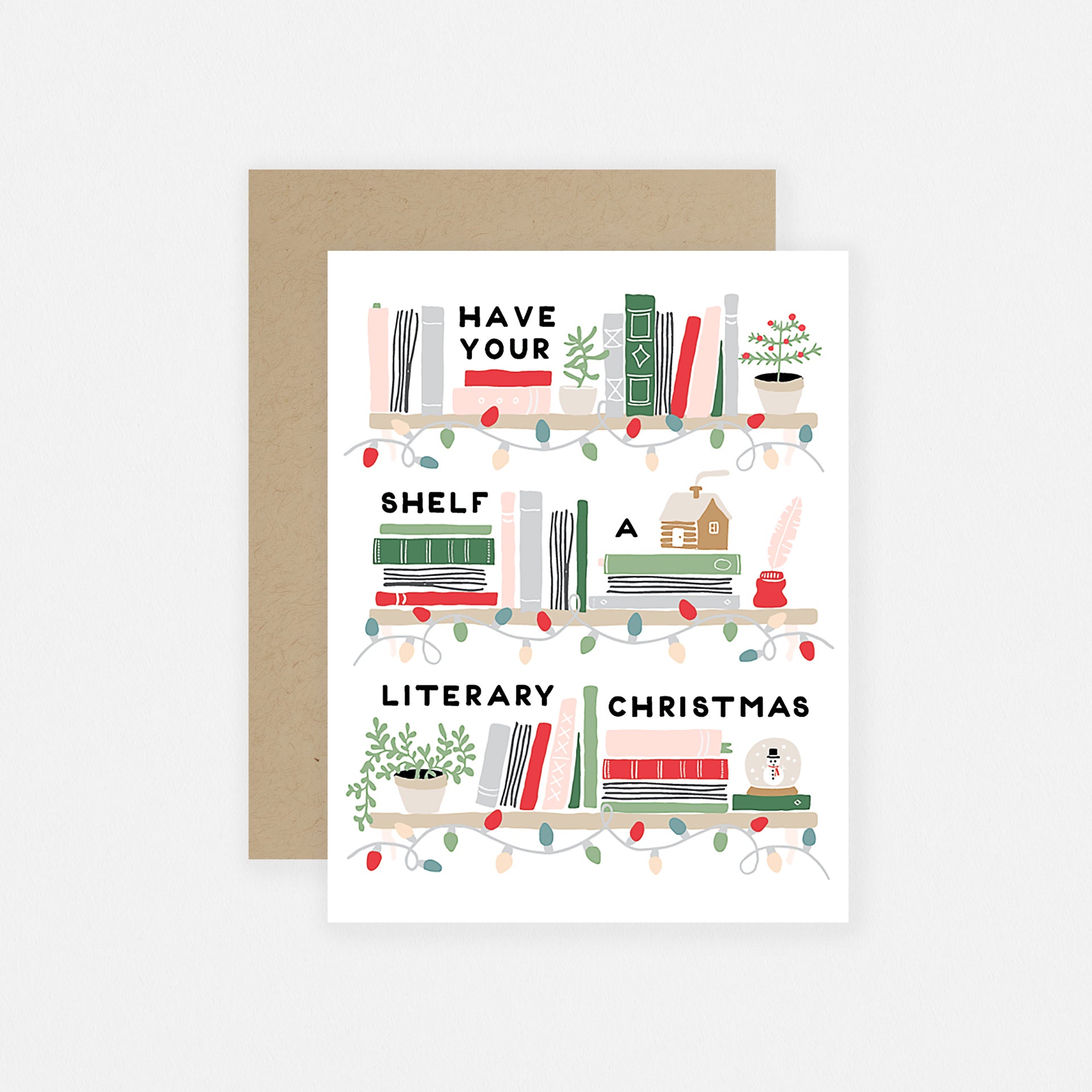 Party Of One Paper Literary Christmas Holiday Cards Boxed