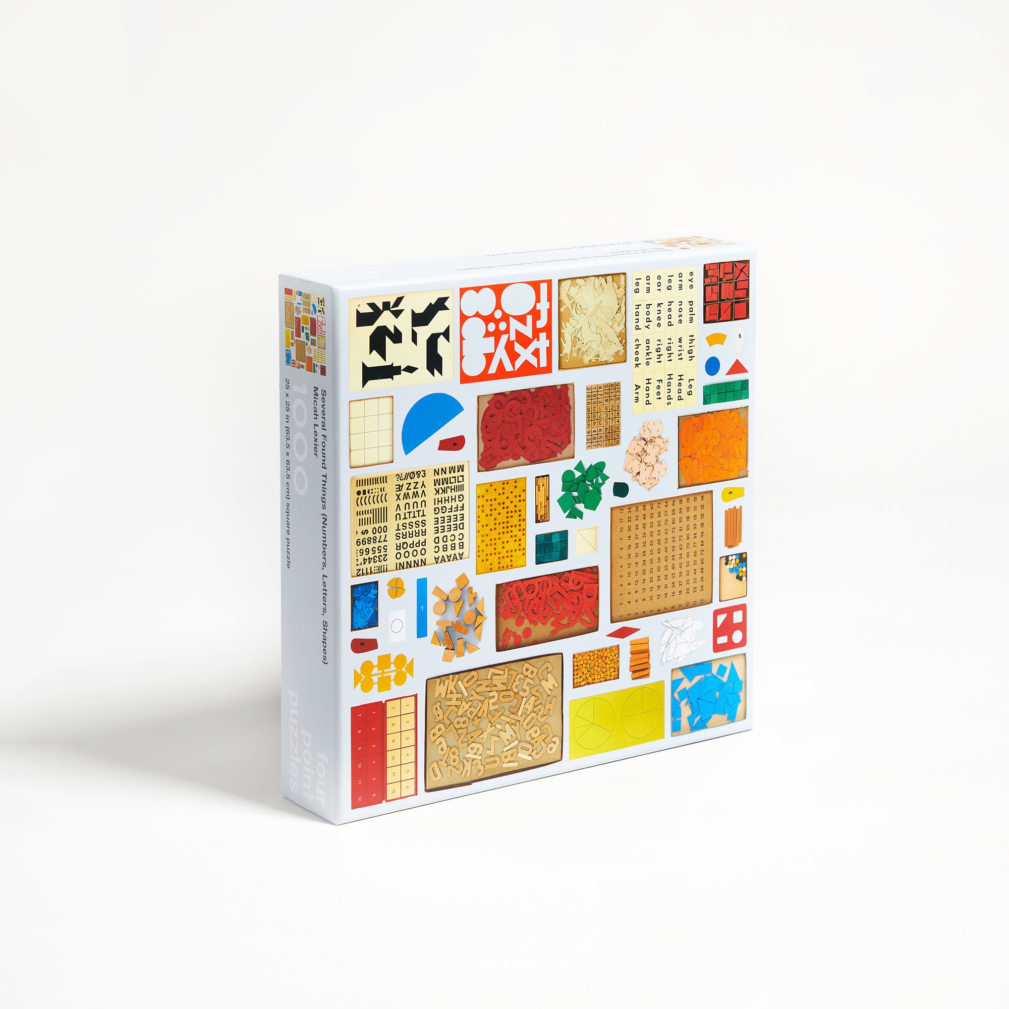 four point puzzles Several Found Things (Numbers, Letters, Shapes) Puzzle